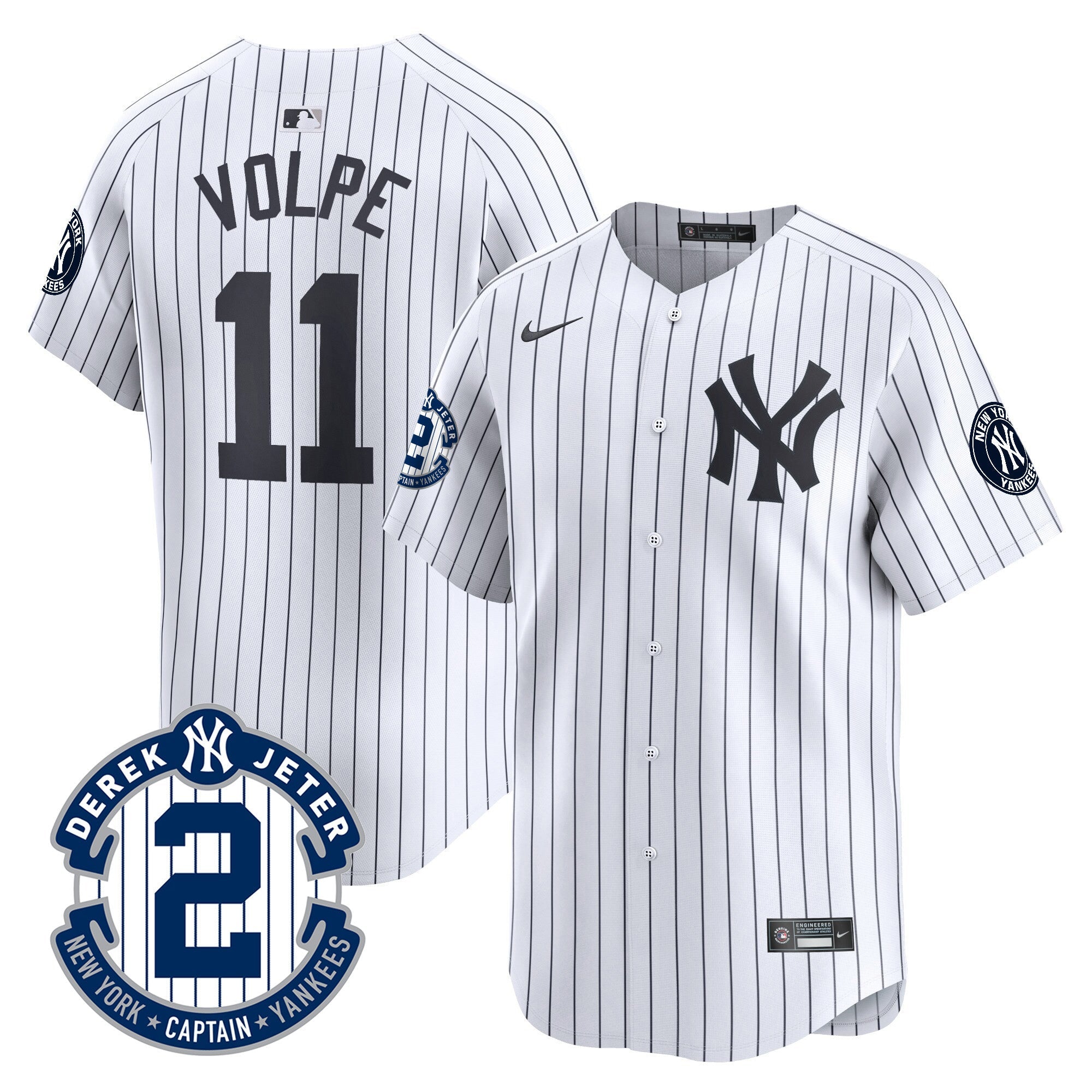 Men’s Derek Jeter Patch Vapor Premier Limited Jersey