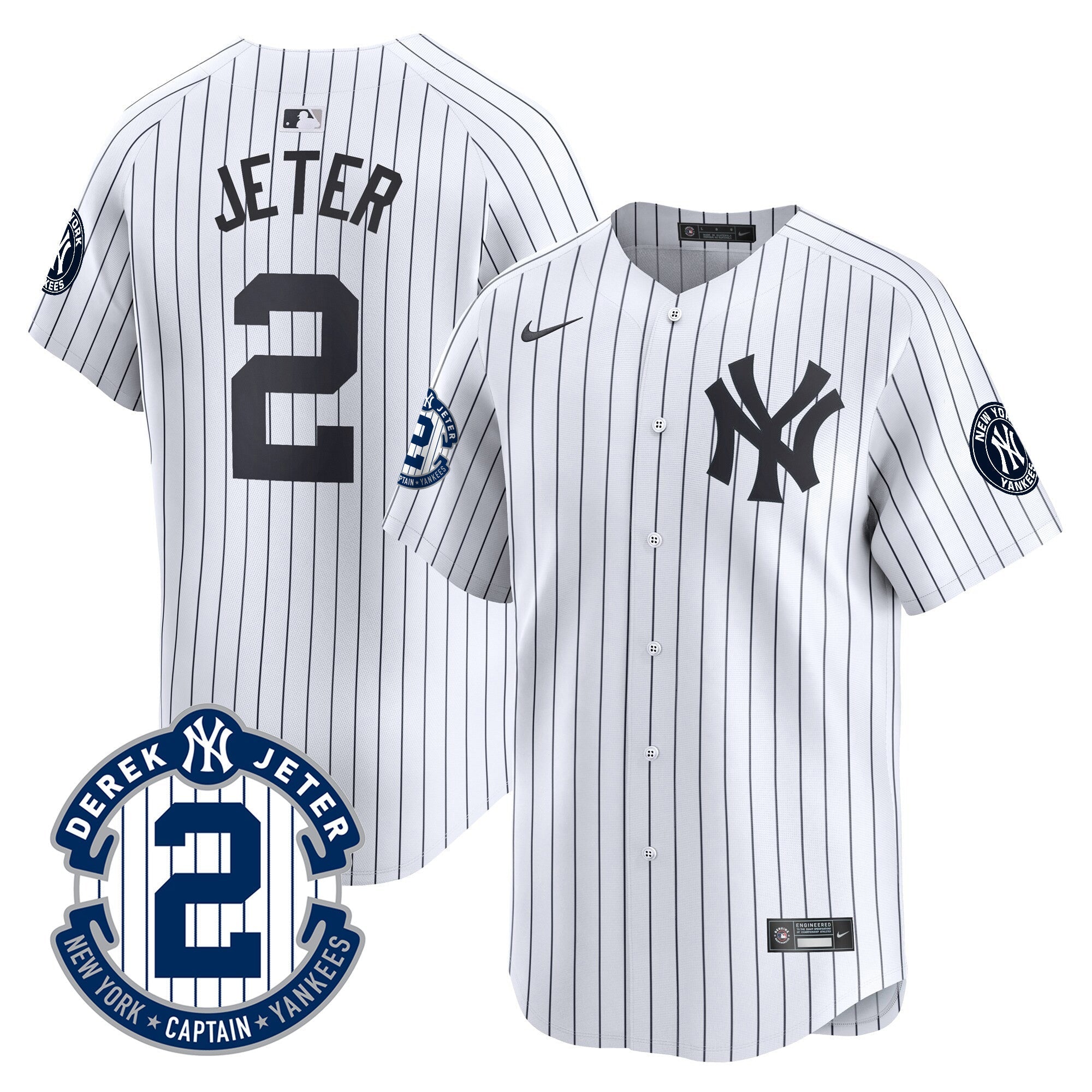 Men’s Derek Jeter Patch Vapor Premier Limited Jersey
