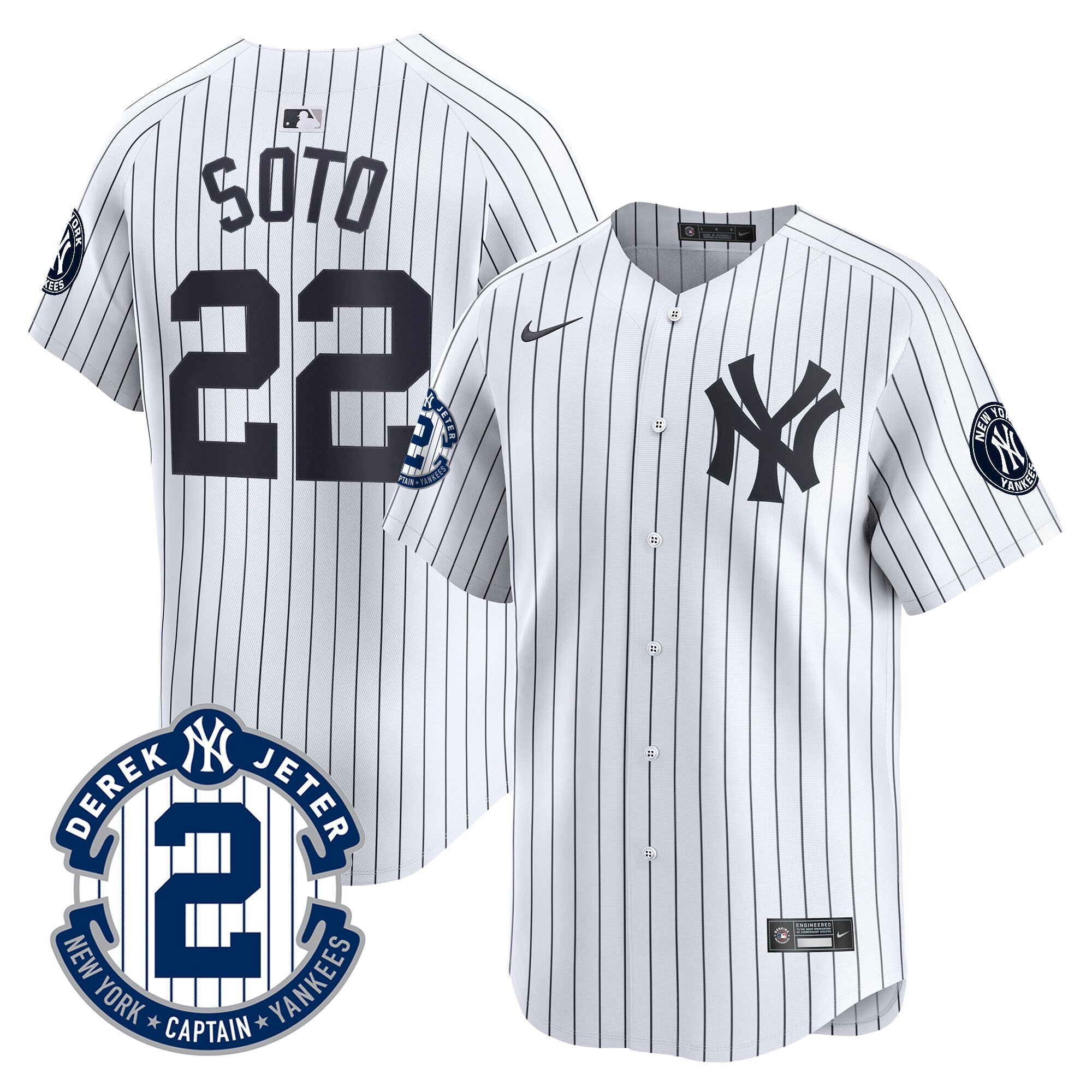 Men’s Derek Jeter Patch Vapor Premier Limited Jersey
