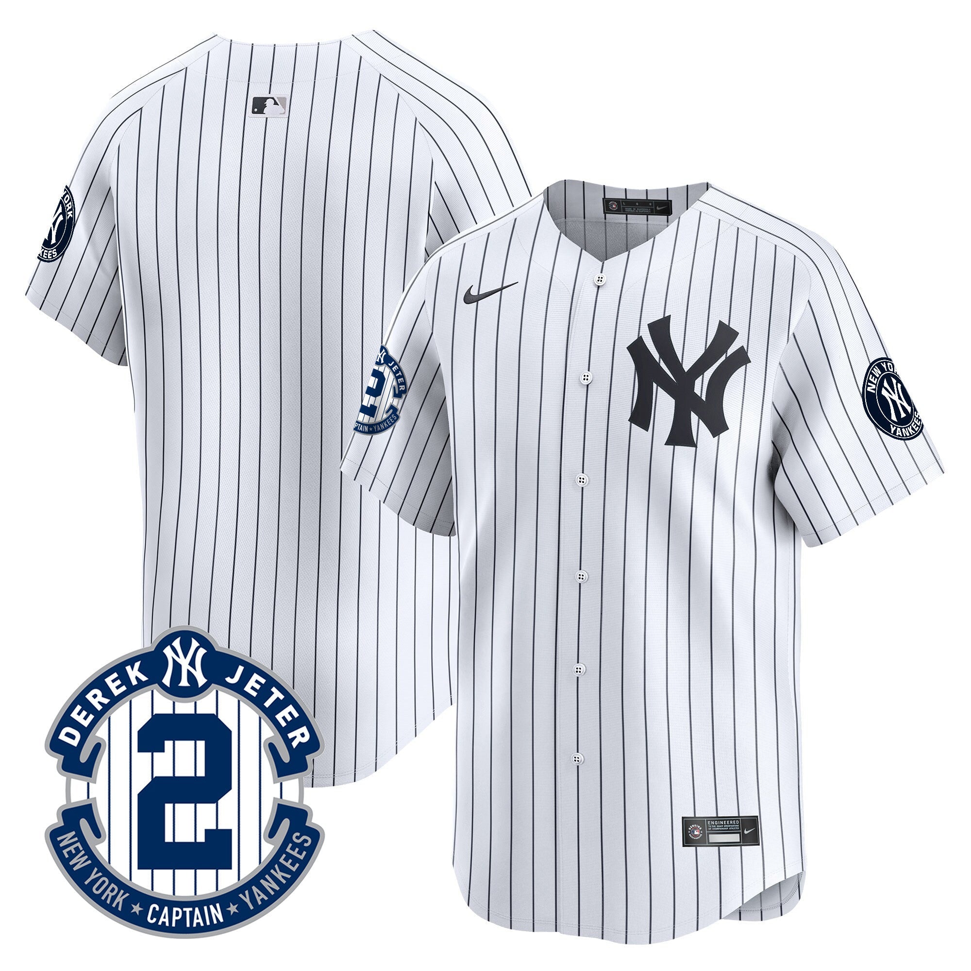 Men’s Derek Jeter Patch Vapor Premier Limited Jersey