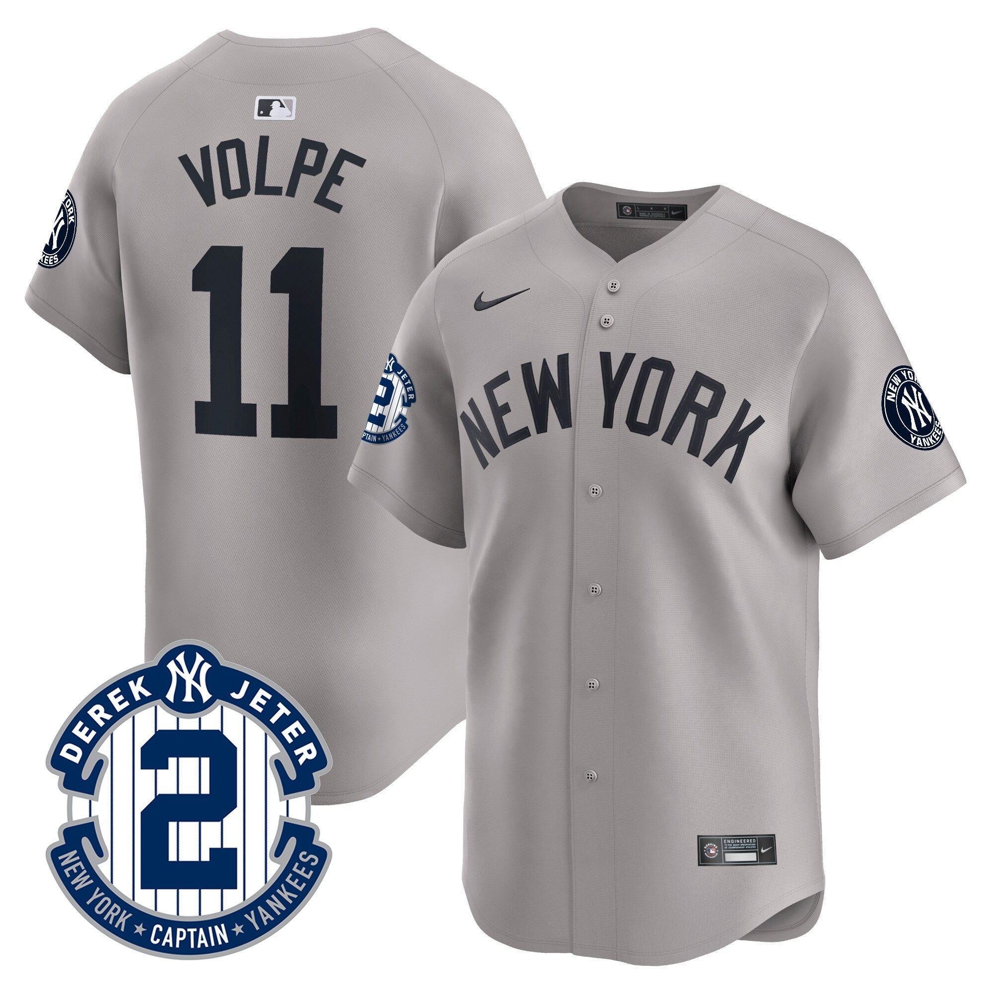Men’s Derek Jeter Patch Vapor Premier Limited Jersey