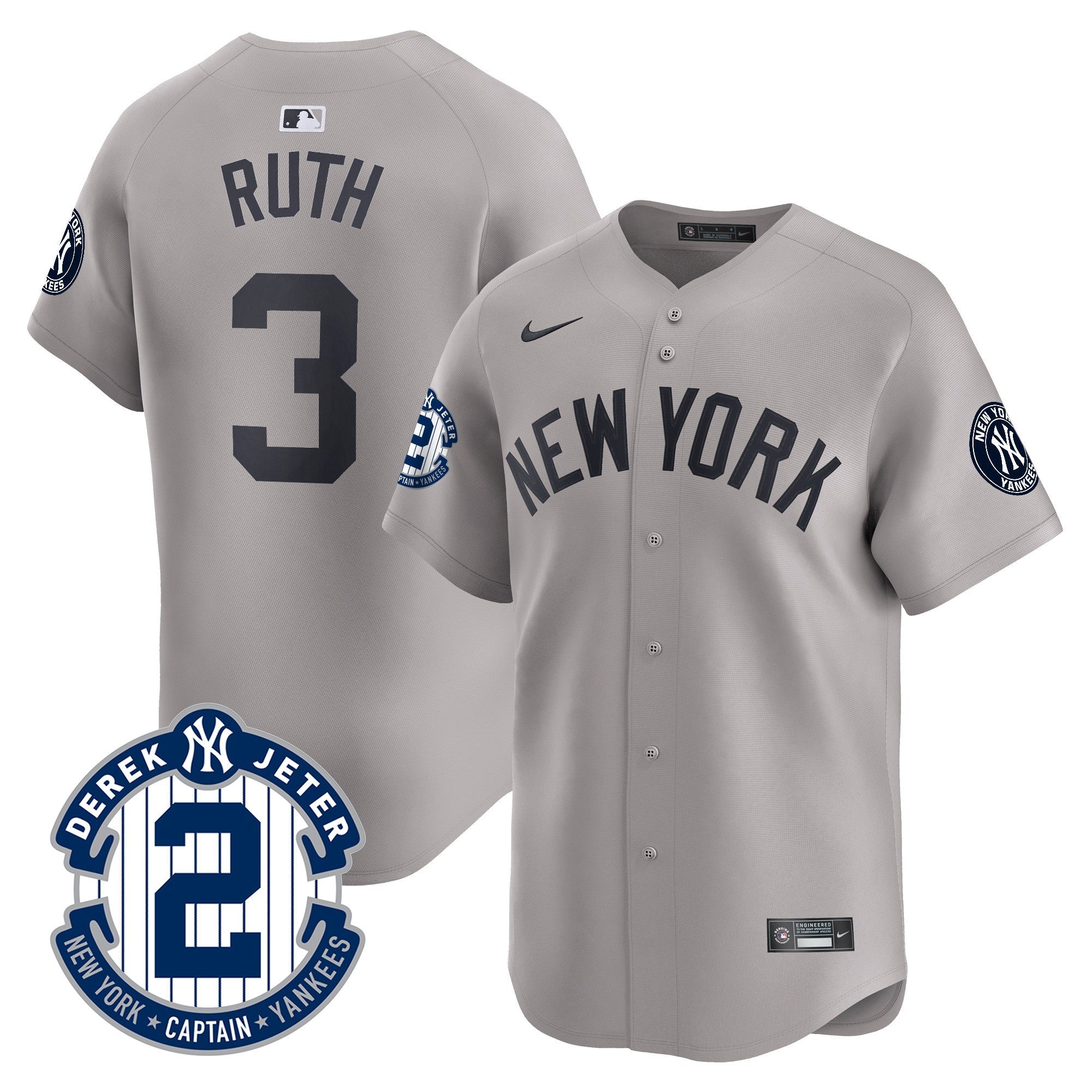 Men’s Derek Jeter Patch Vapor Premier Limited Jersey