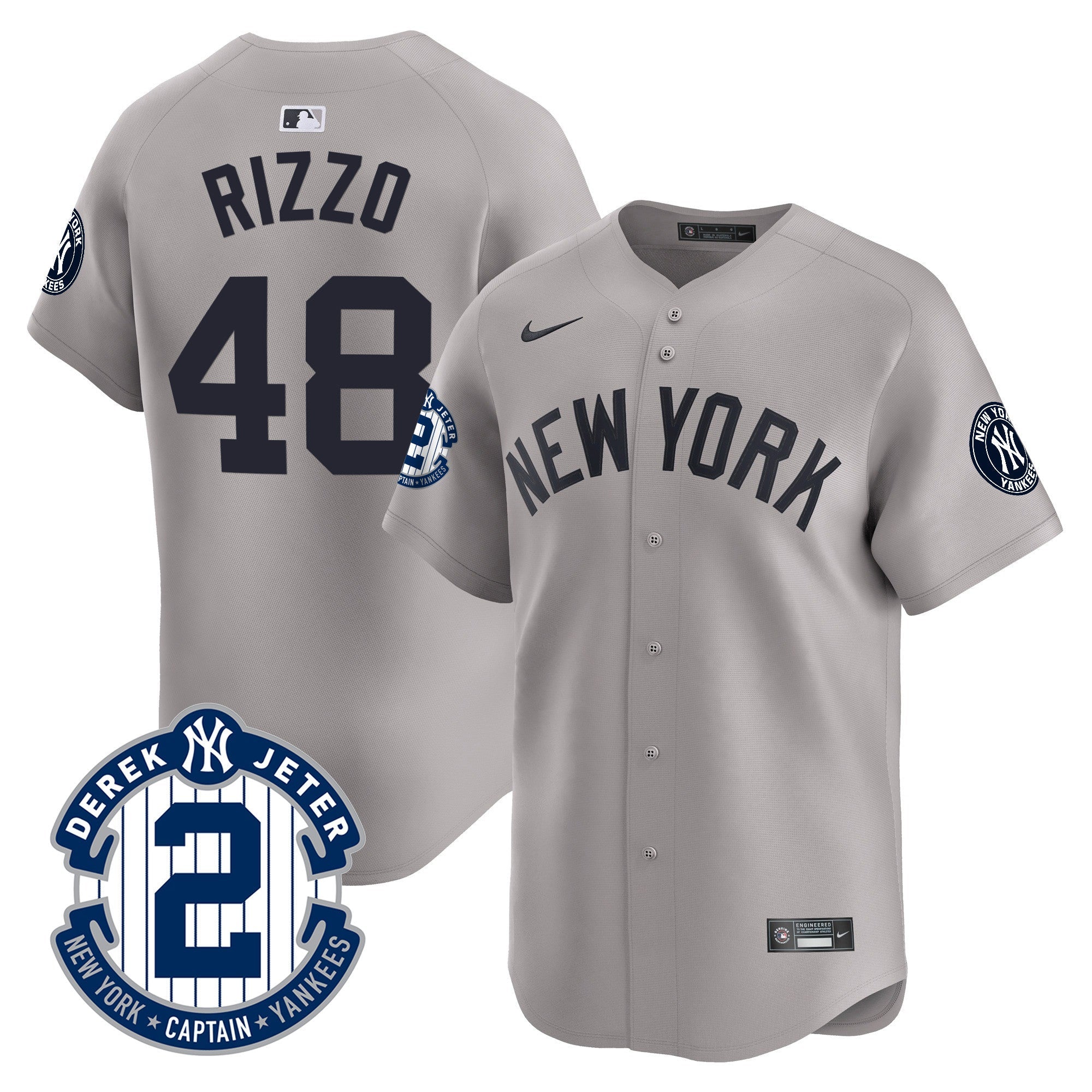 Men’s Derek Jeter Patch Vapor Premier Limited Jersey