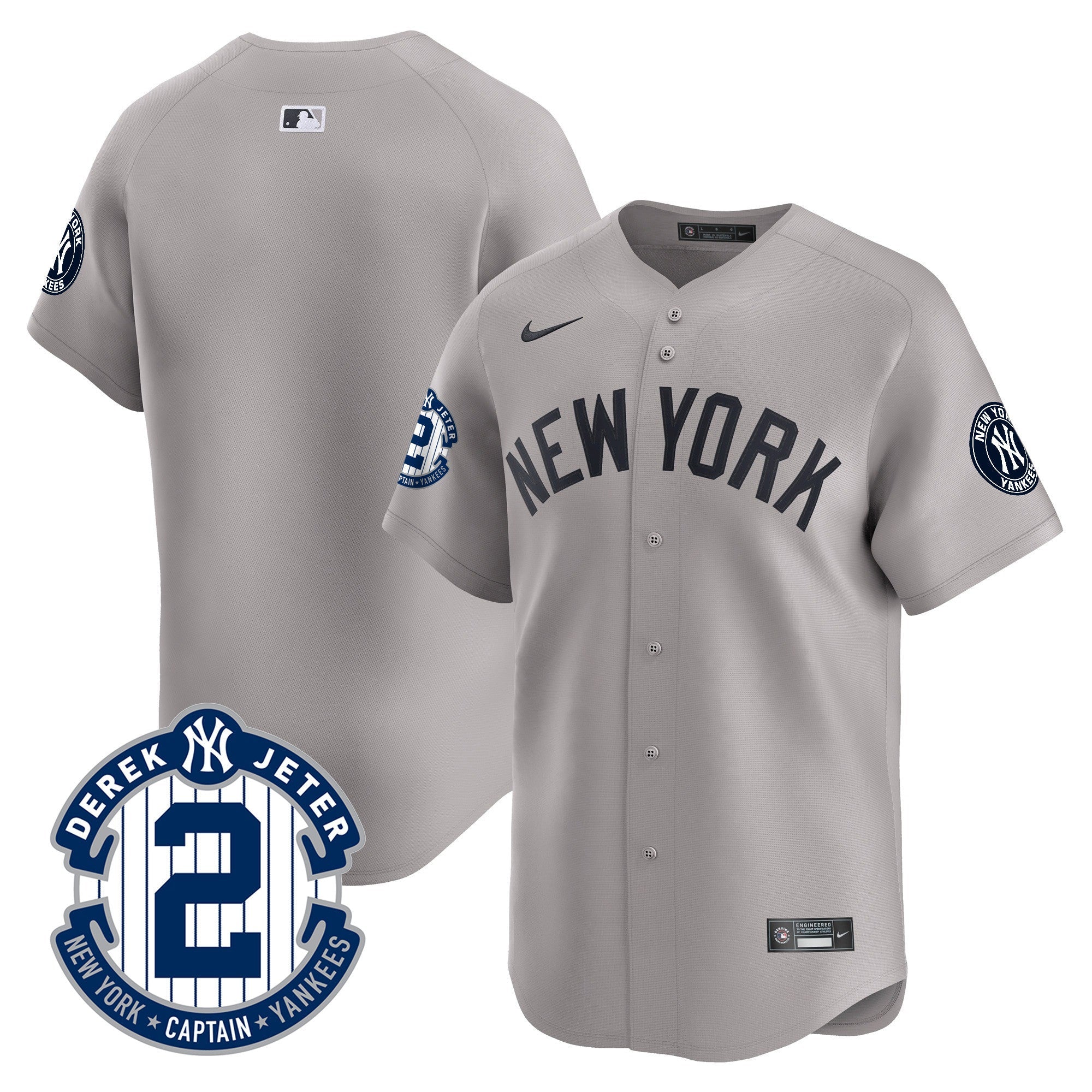 Men’s Derek Jeter Patch Vapor Premier Limited Jersey
