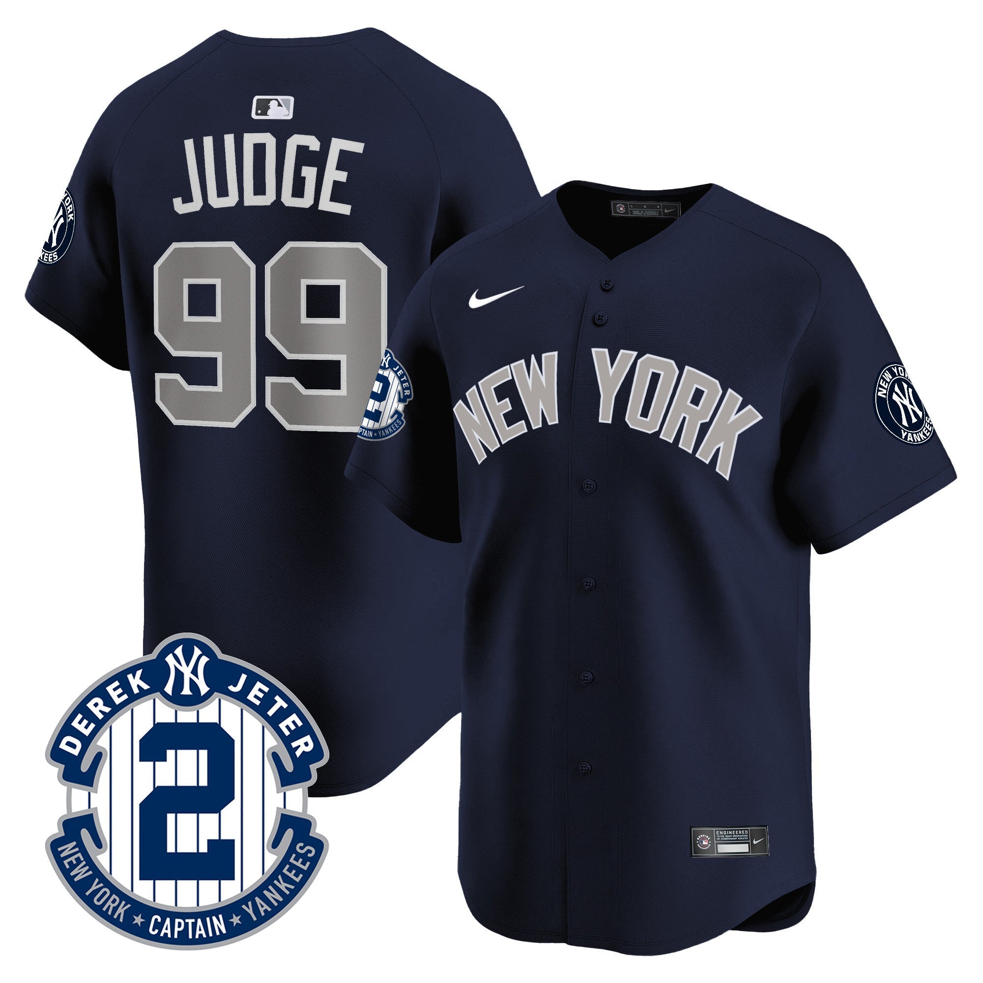Men’s Derek Jeter Patch Vapor Premier Limited Jersey