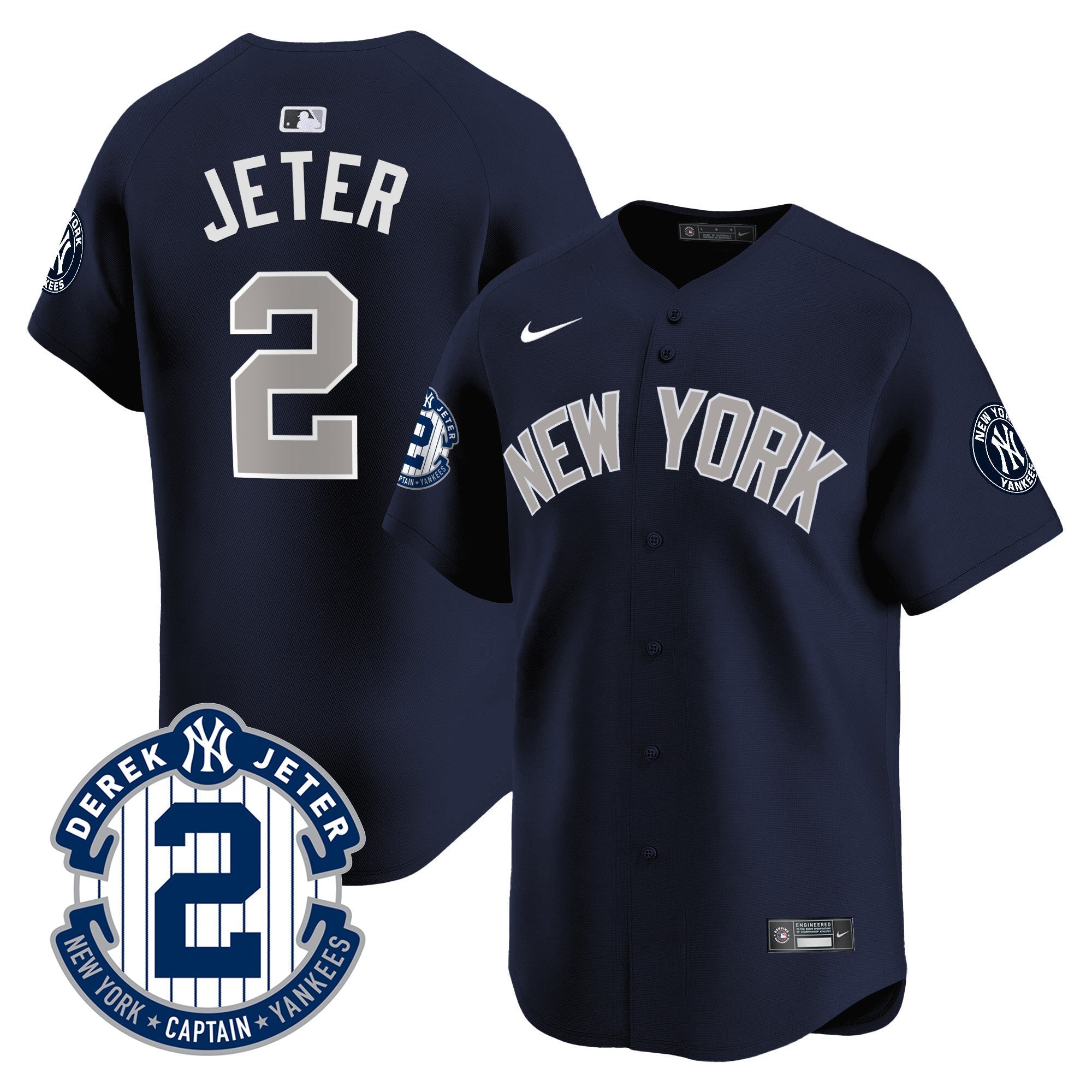 Men’s Derek Jeter Patch Vapor Premier Limited Jersey