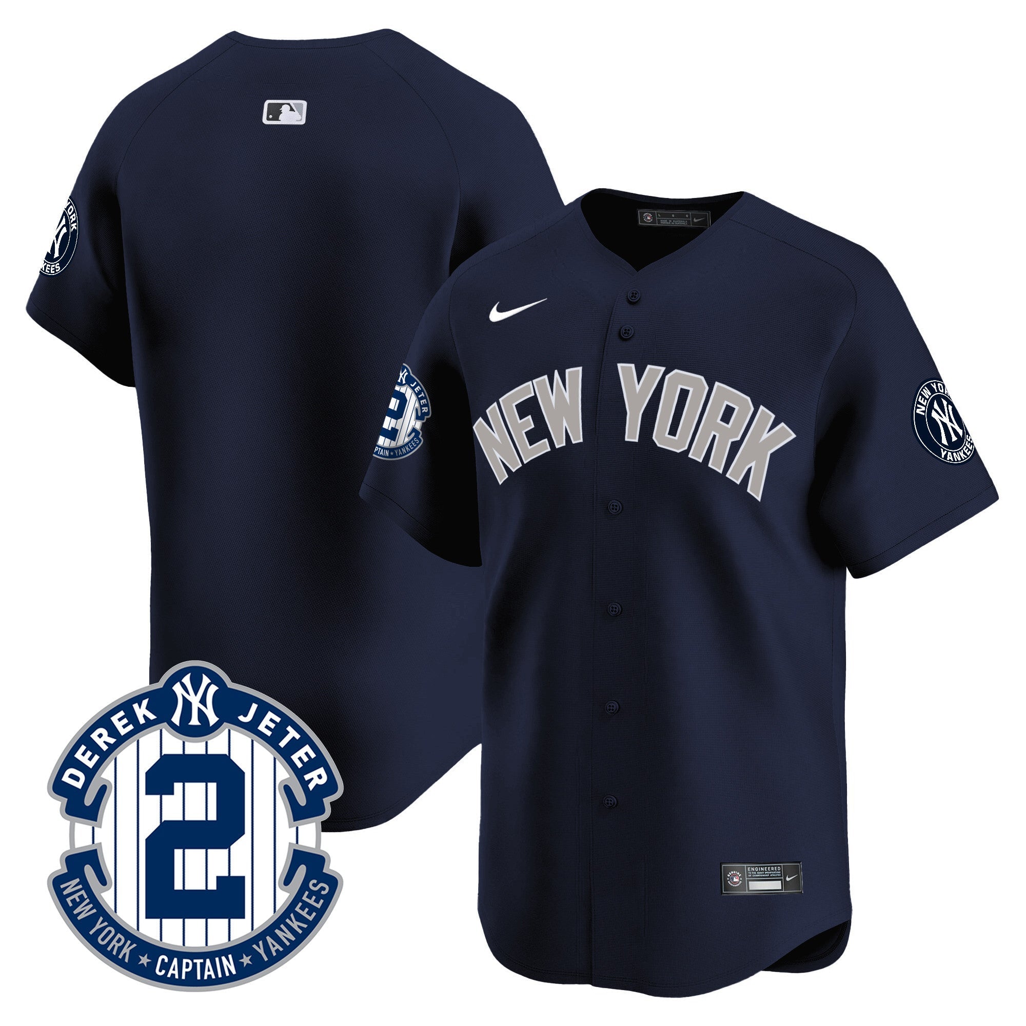 Men’s Derek Jeter Patch Vapor Premier Limited Jersey
