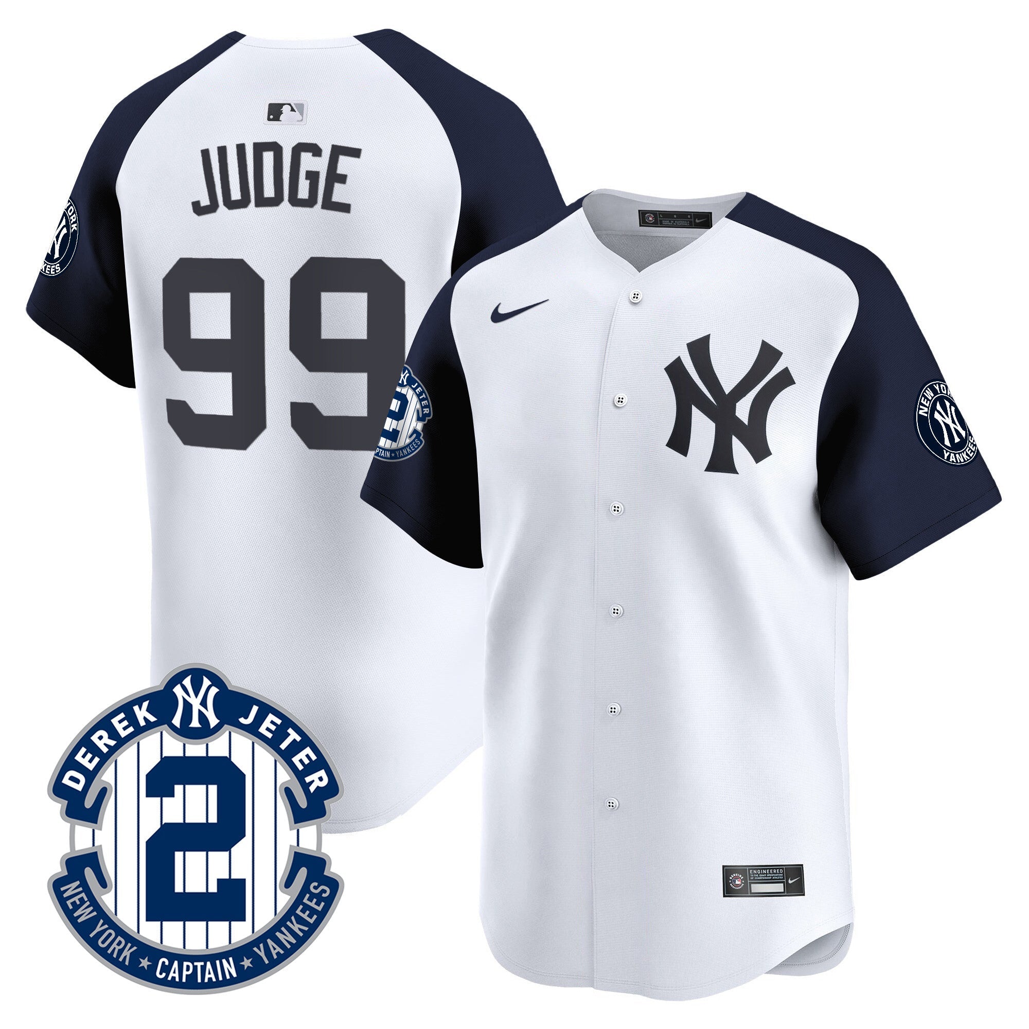 Men’s Derek Jeter Patch Vapor Premier Limited Jersey