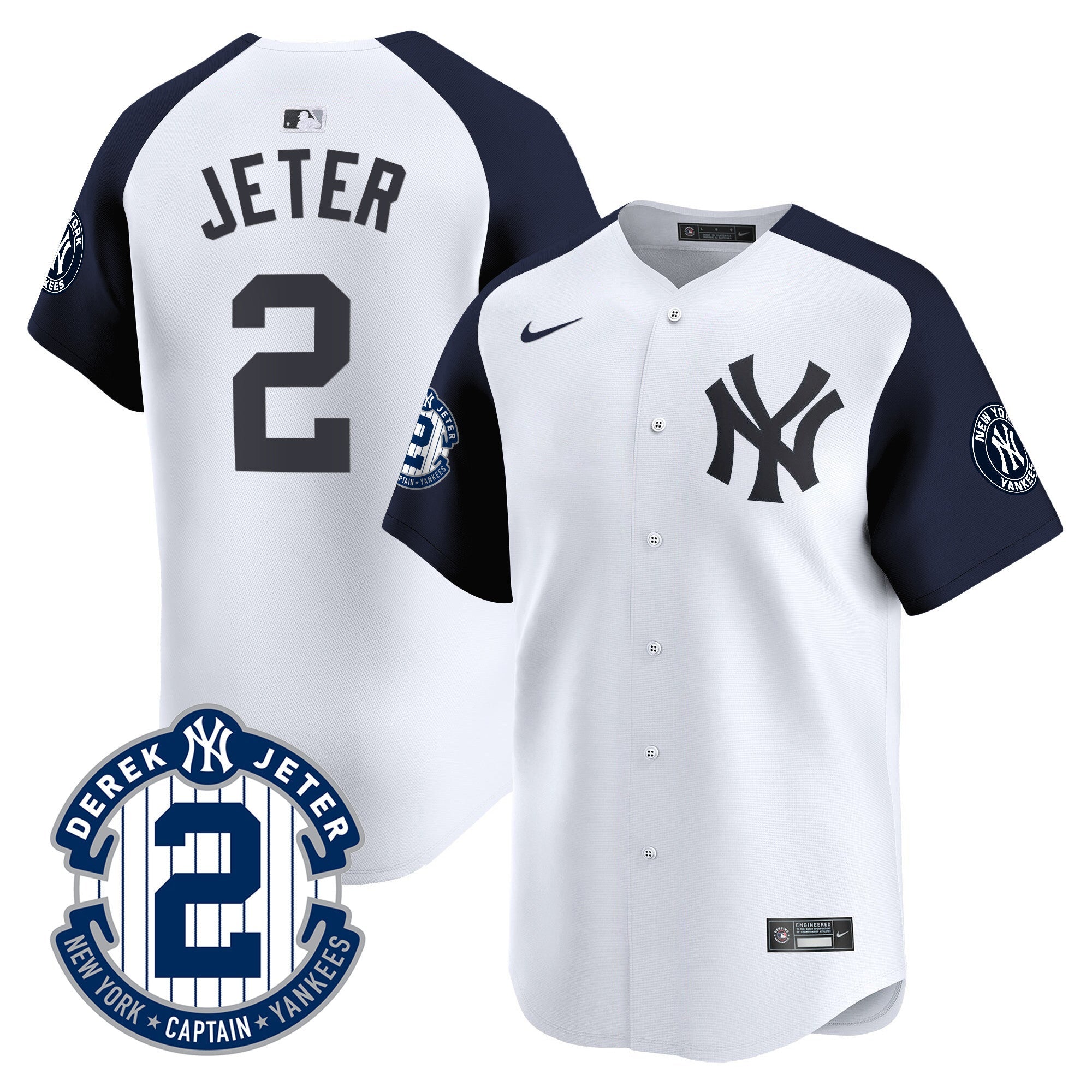 Men’s Derek Jeter Patch Vapor Premier Limited Jersey