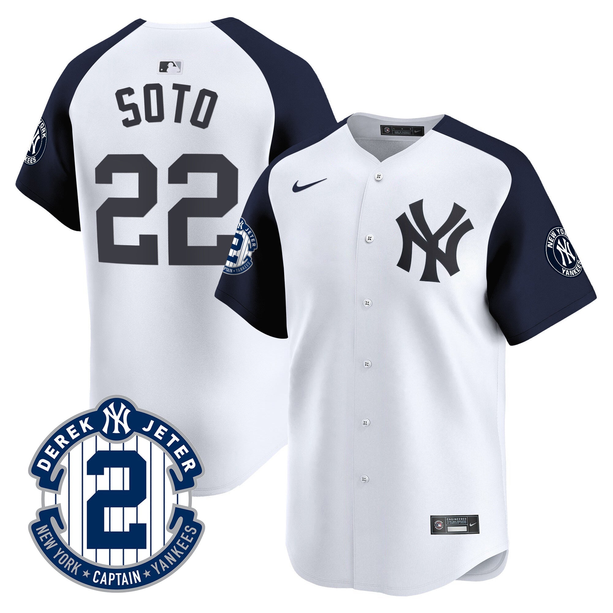 Men’s Derek Jeter Patch Vapor Premier Limited Jersey