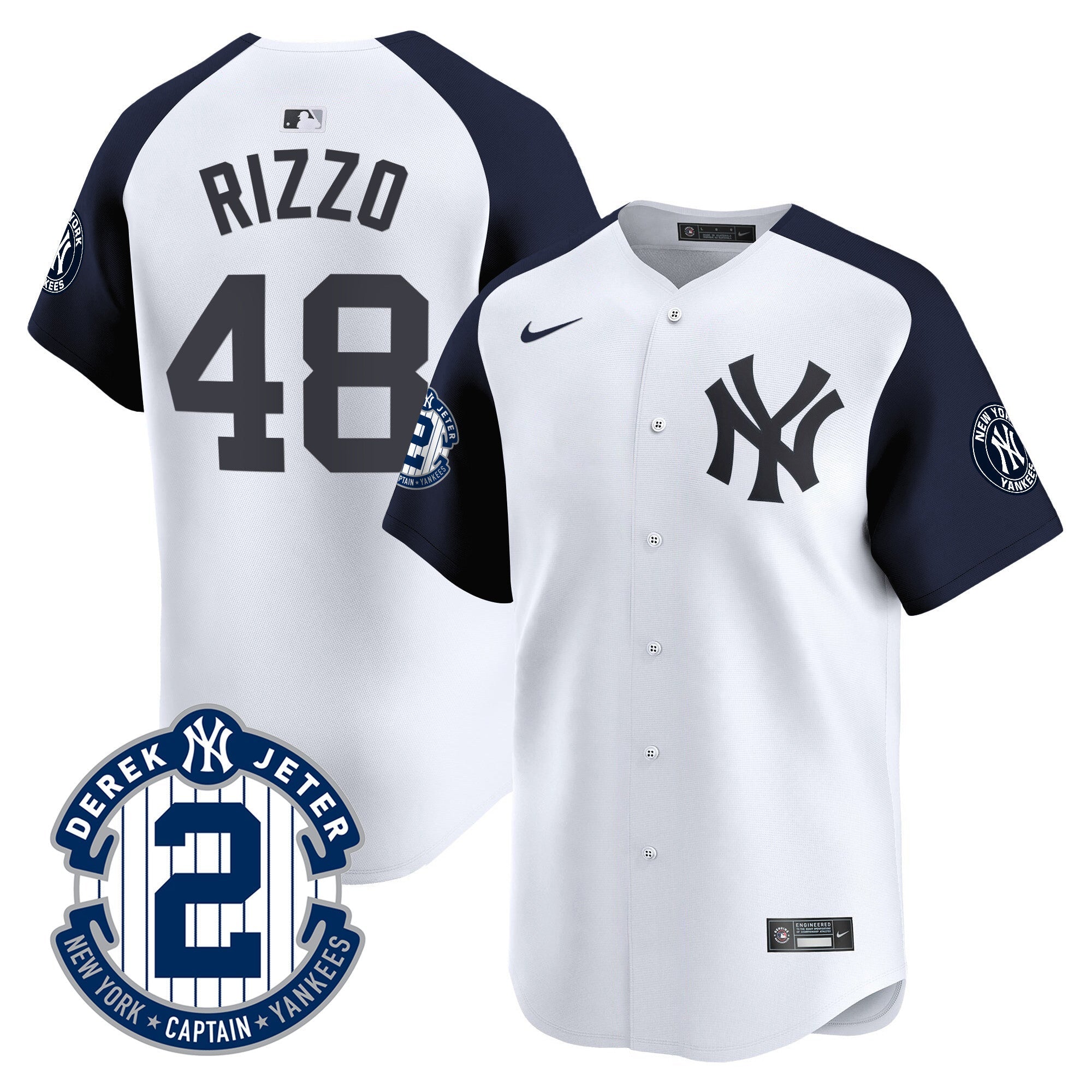 Men’s Derek Jeter Patch Vapor Premier Limited Jersey