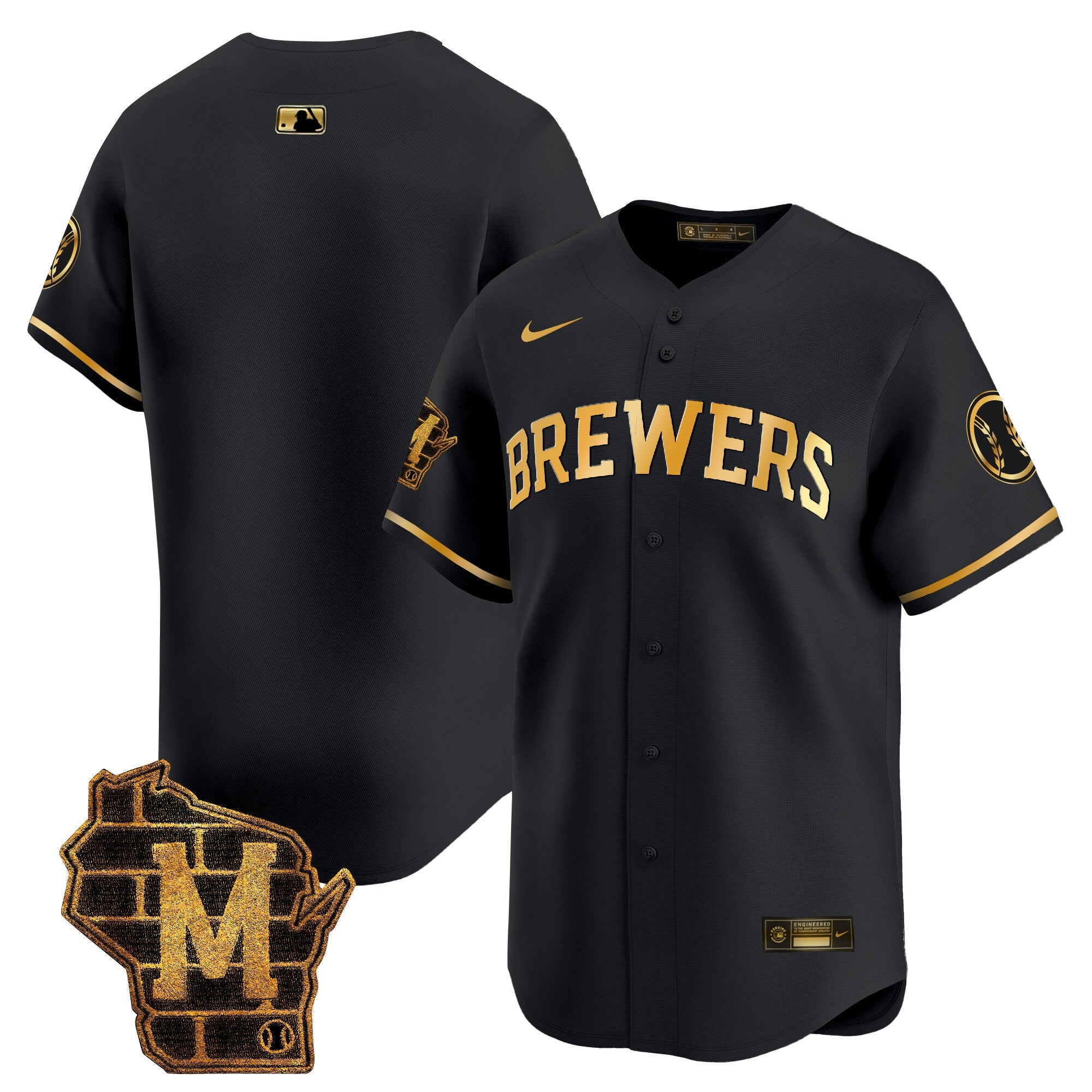 Men’s Milwaukee Home Patch Vapor Premier Limited Jersey