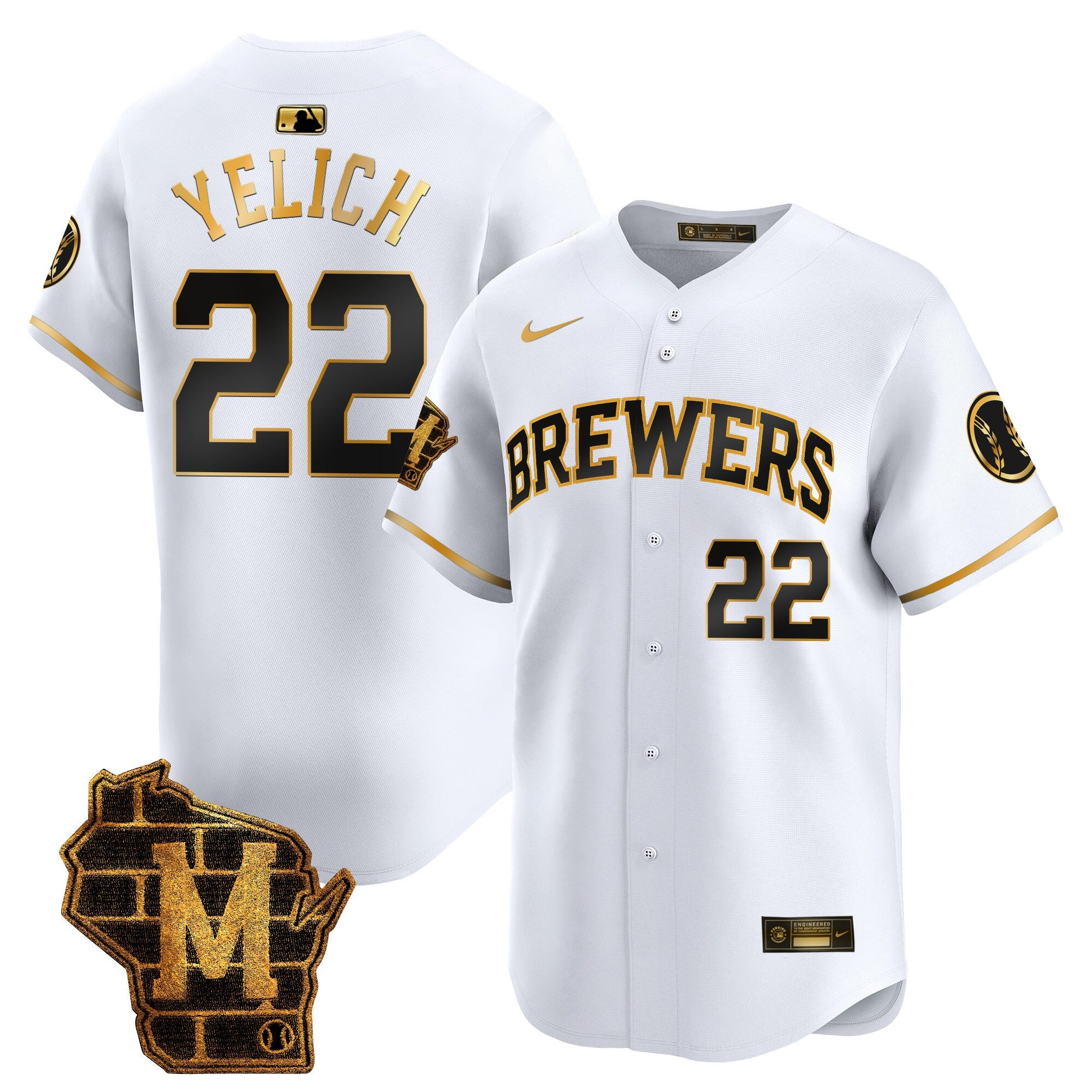 Men’s Milwaukee Home Patch Vapor Premier Limited Jersey