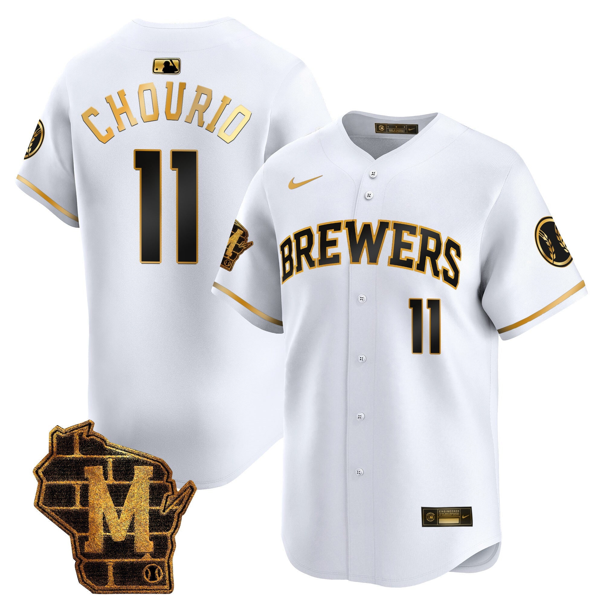 Men’s Milwaukee Home Patch Vapor Premier Limited Jersey