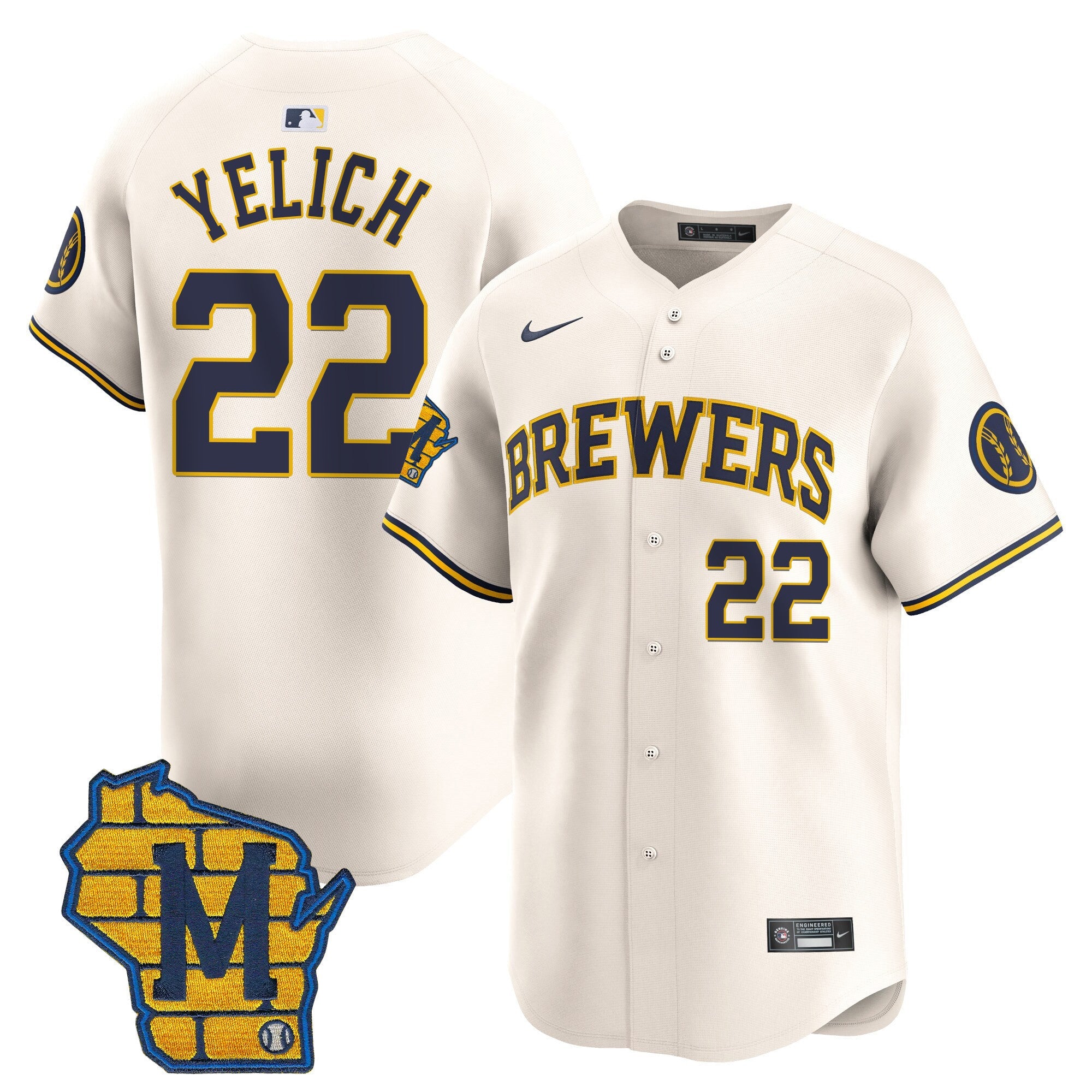 Men’s Milwaukee Home Patch Vapor Premier Limited Jersey