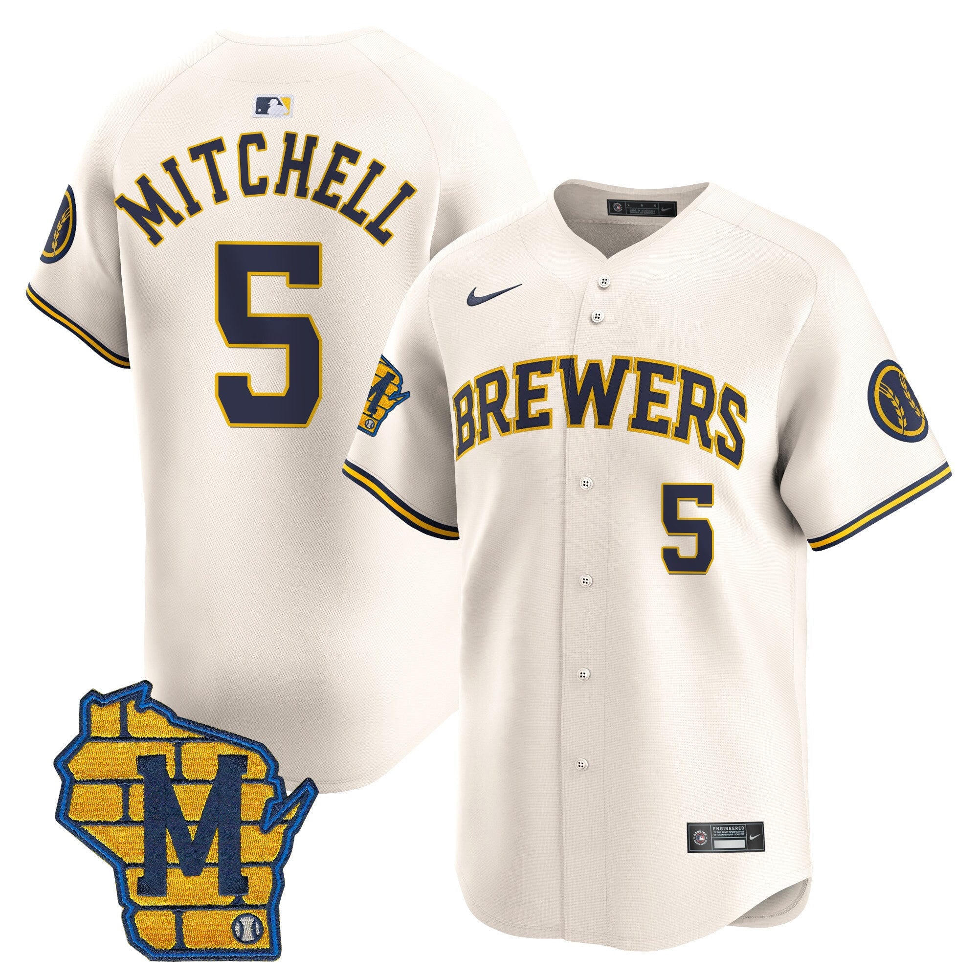 Men’s Milwaukee Home Patch Vapor Premier Limited Jersey