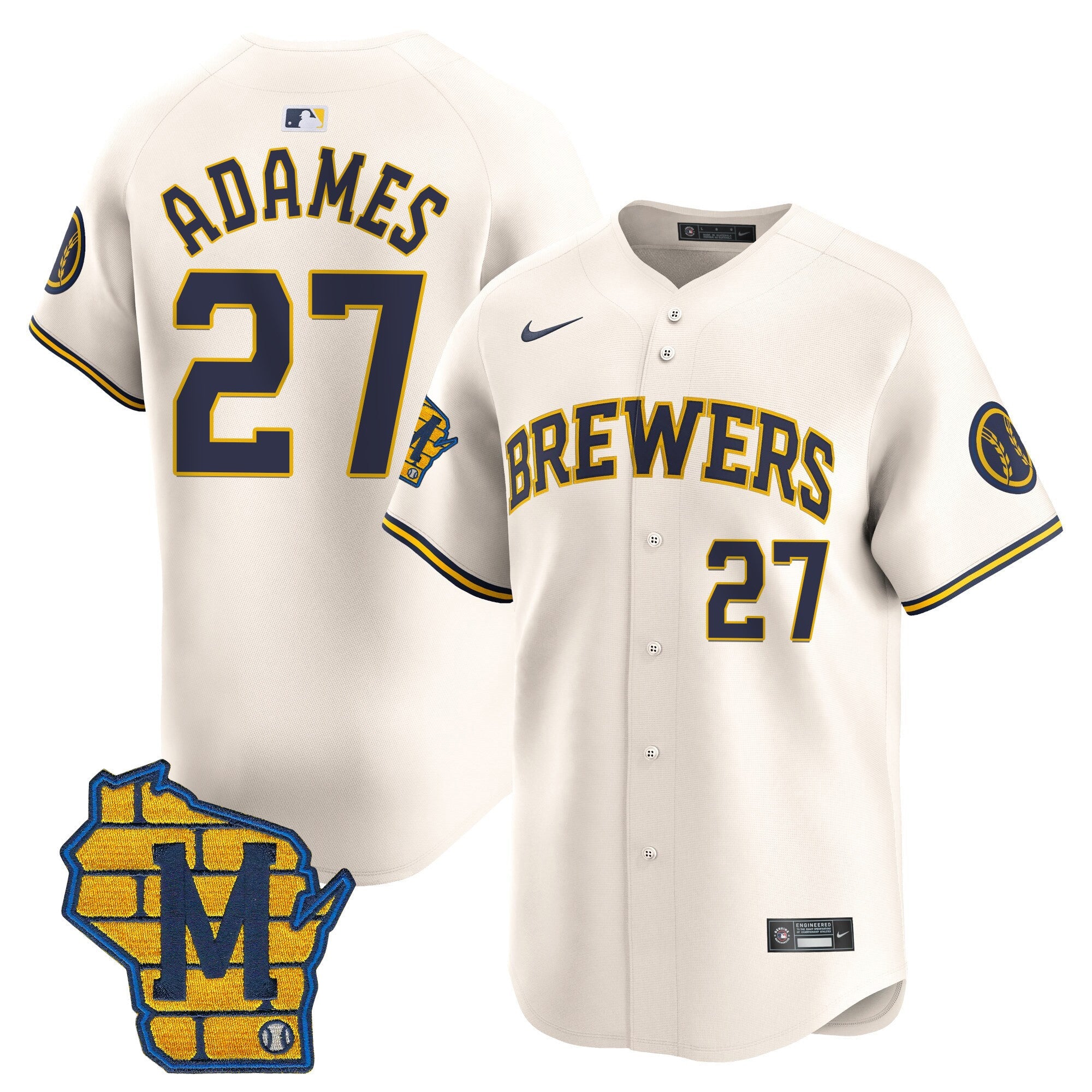 Men’s Milwaukee Home Patch Vapor Premier Limited Jersey