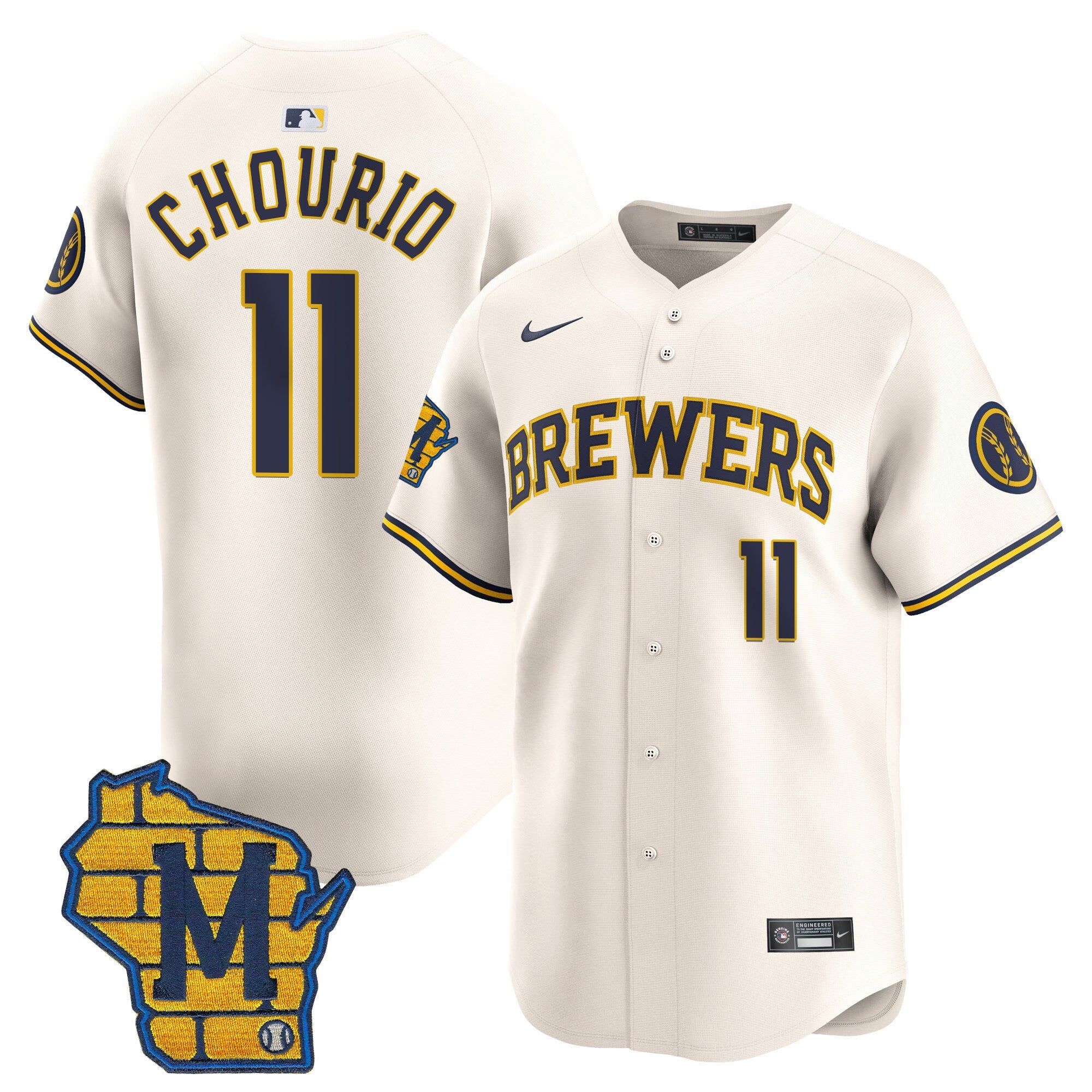 Men’s Milwaukee Home Patch Vapor Premier Limited Jersey