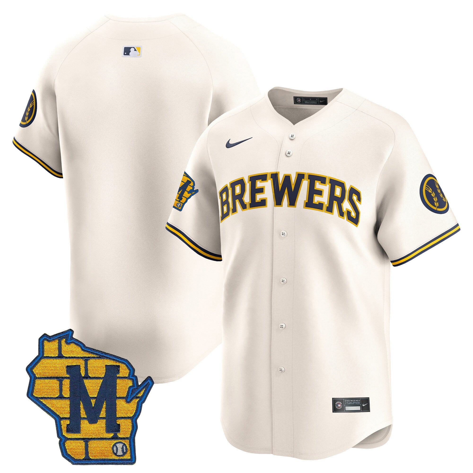 Men’s Milwaukee Home Patch Vapor Premier Limited Jersey