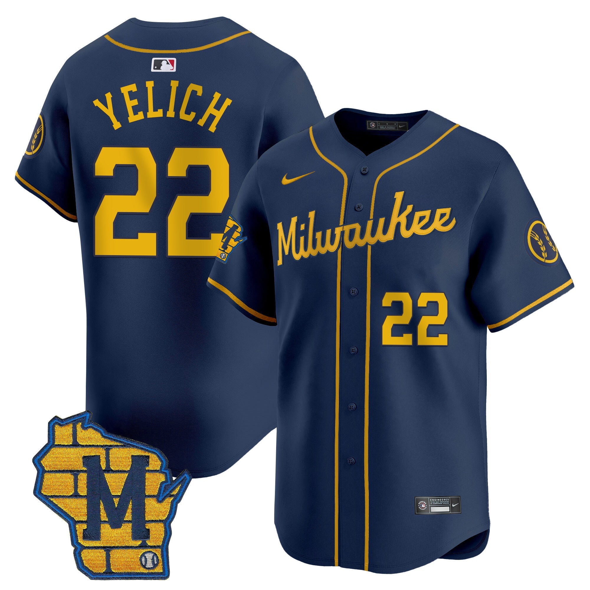 Men’s Milwaukee Home Patch Vapor Premier Limited Jersey