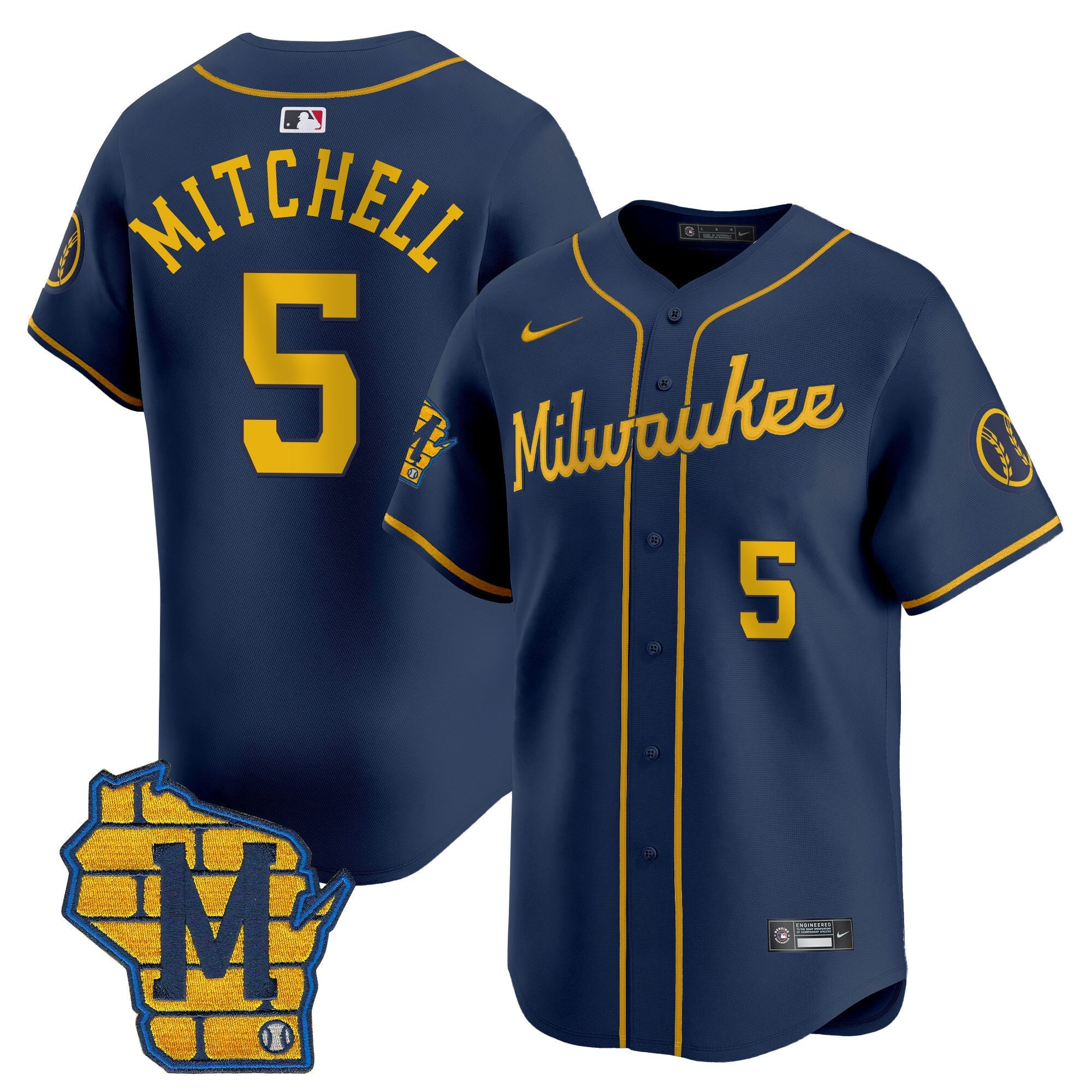 Men’s Milwaukee Home Patch Vapor Premier Limited Jersey