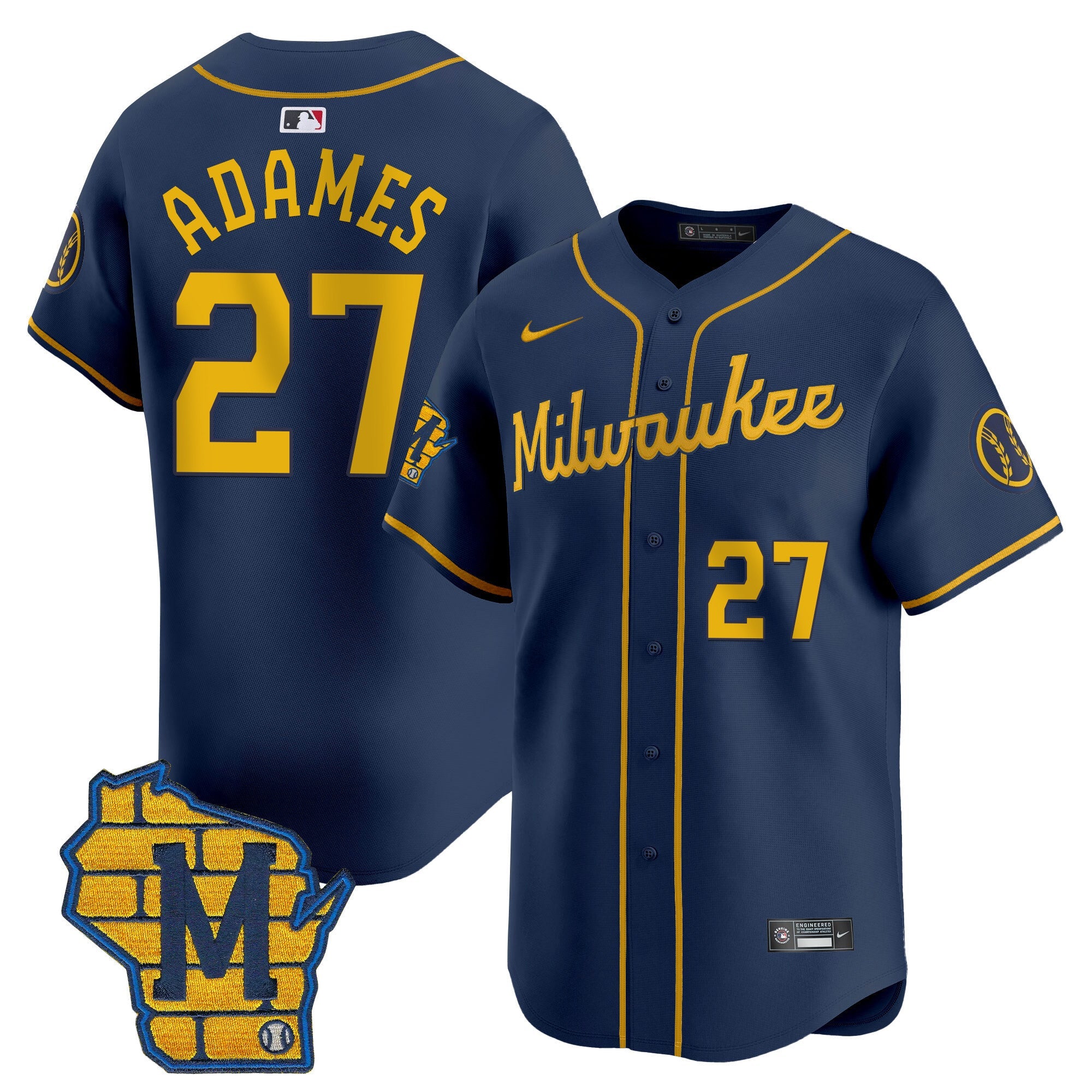 Men’s Milwaukee Home Patch Vapor Premier Limited Jersey