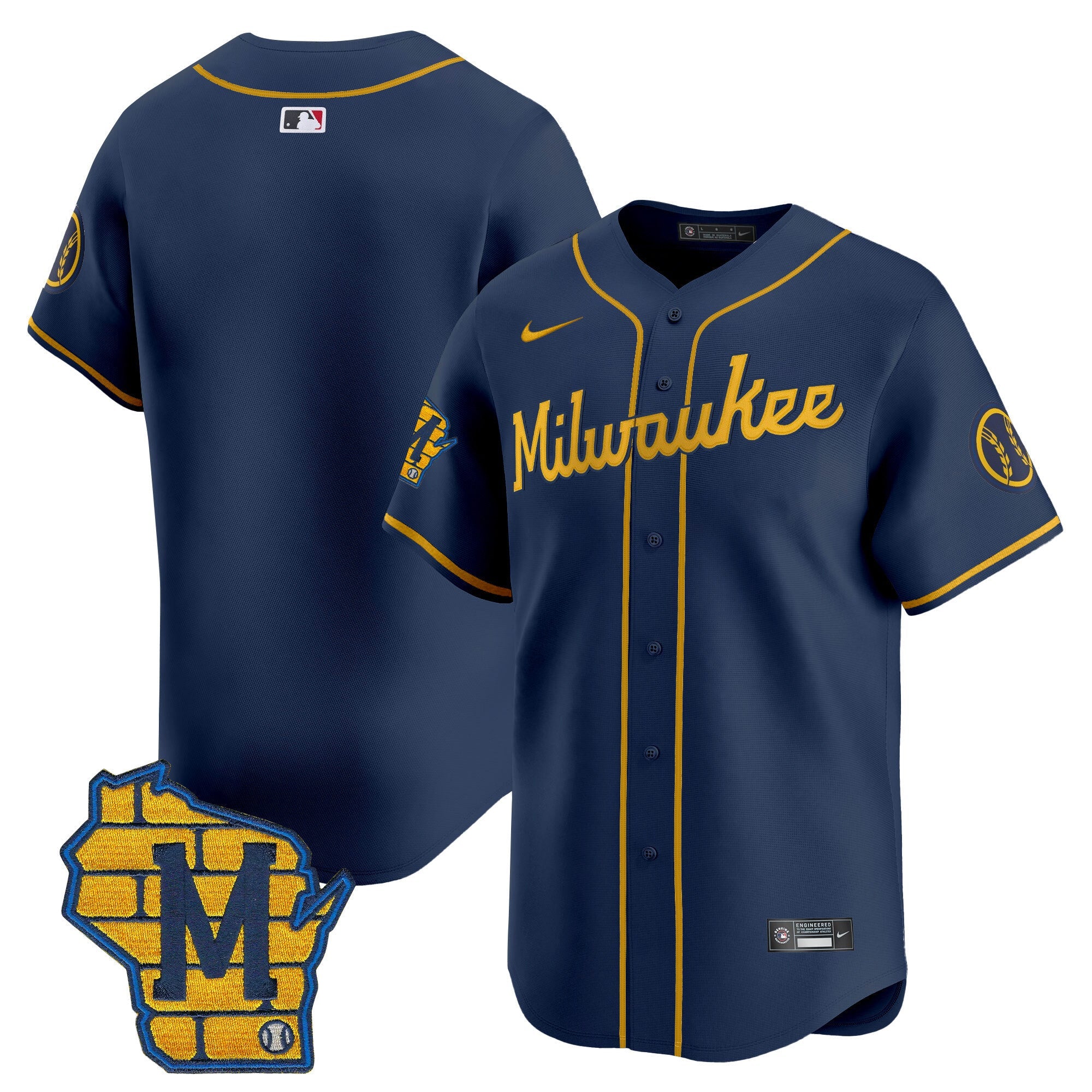Men’s Milwaukee Home Patch Vapor Premier Limited Jersey