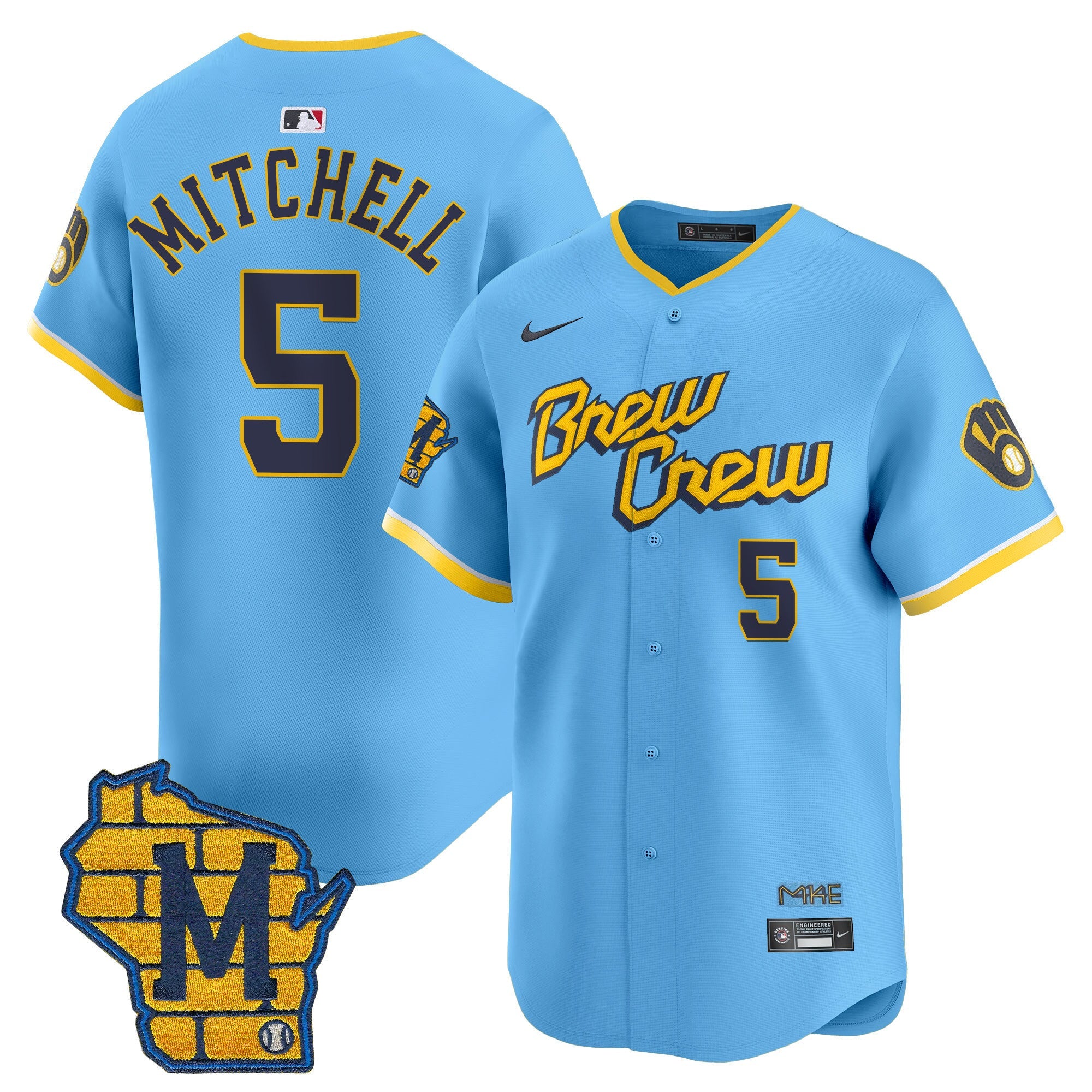 Men’s Milwaukee Home Patch Vapor Premier Limited Jersey