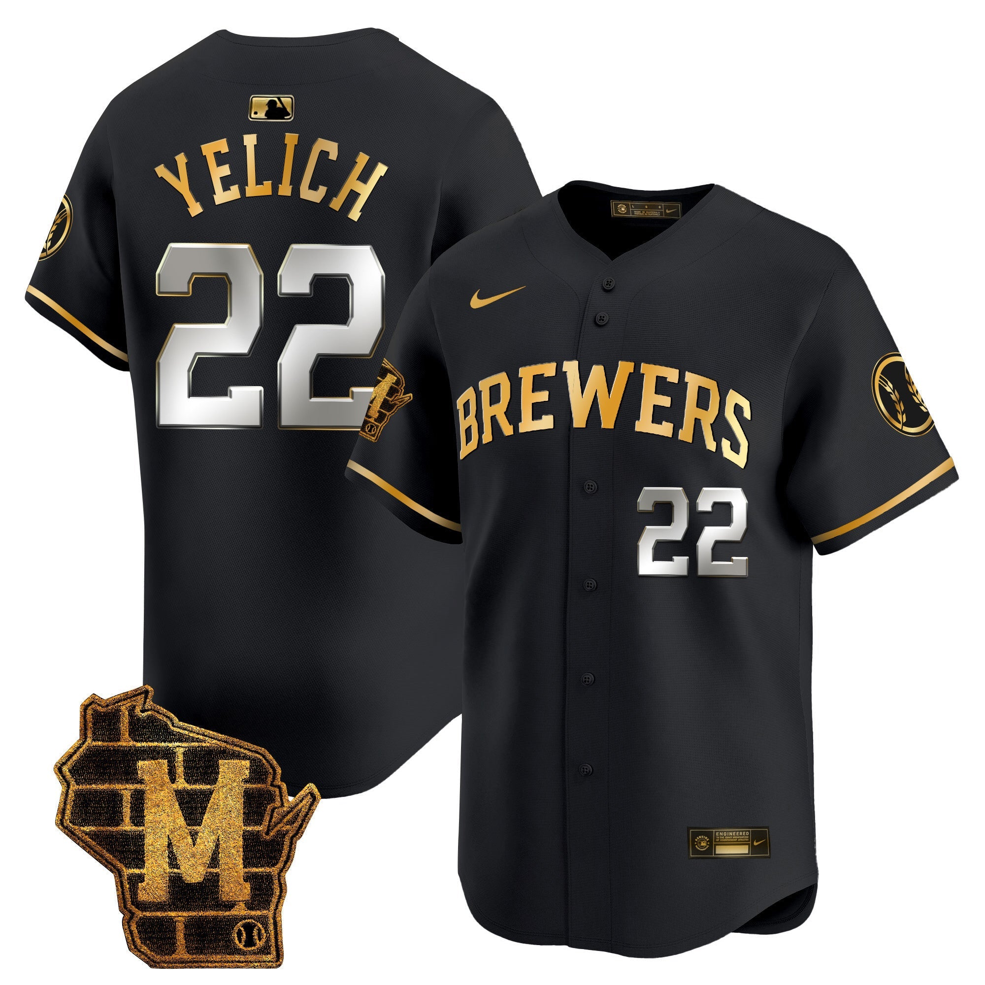Men’s Milwaukee Home Patch Vapor Premier Limited Jersey