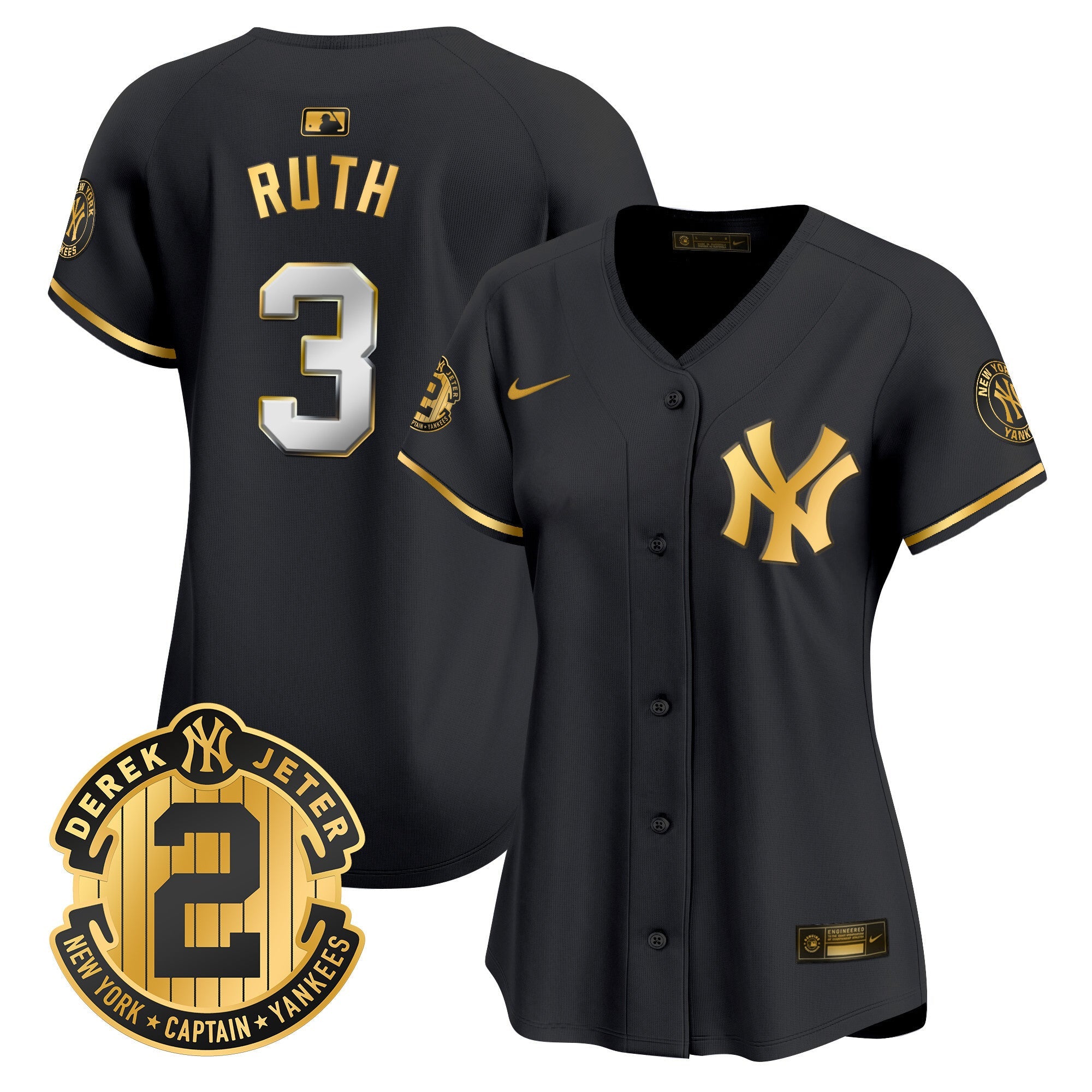 Women’s New York Derek Jeter Patch Vapor Premier Limited Jersey