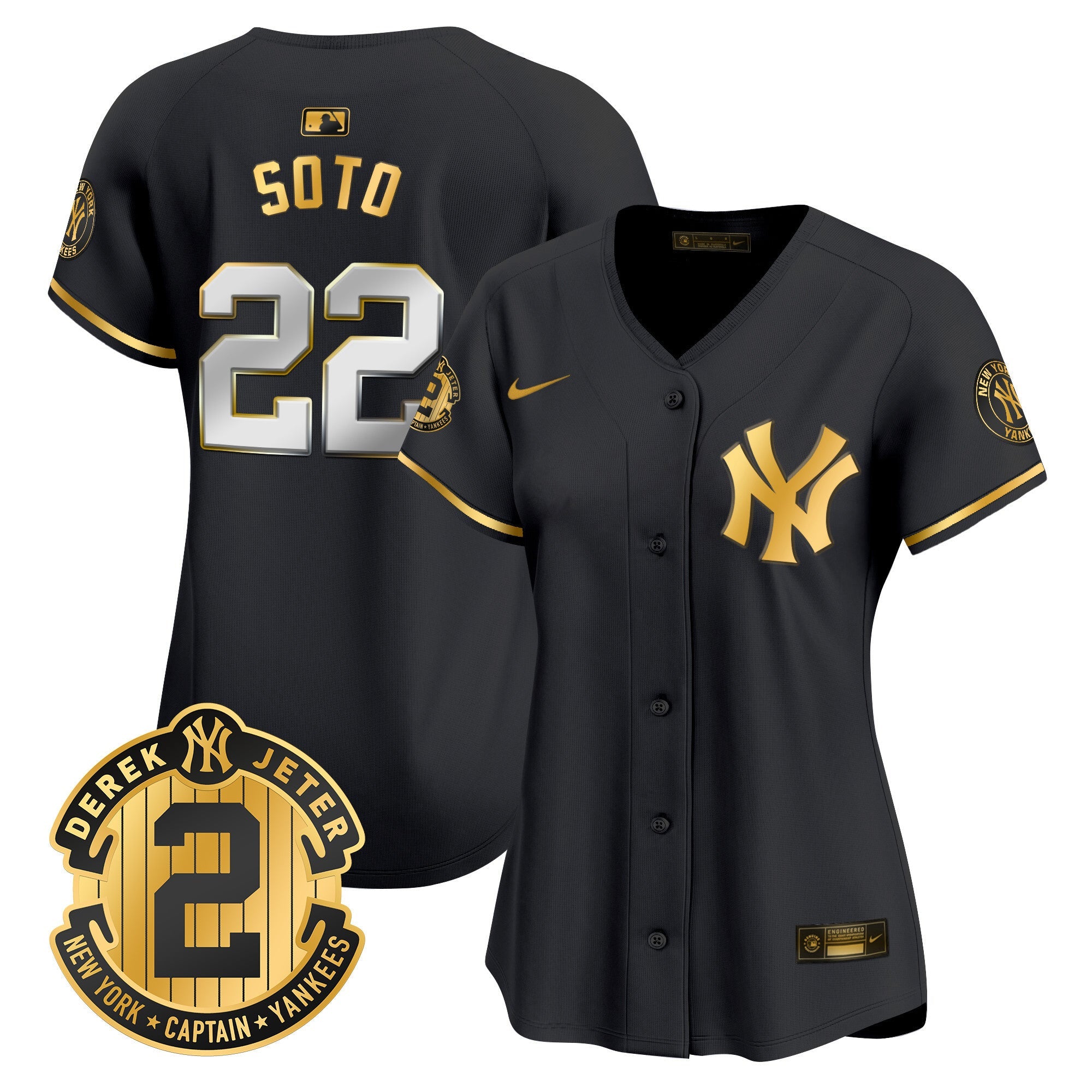 Women’s New York Derek Jeter Patch Vapor Premier Limited Jersey