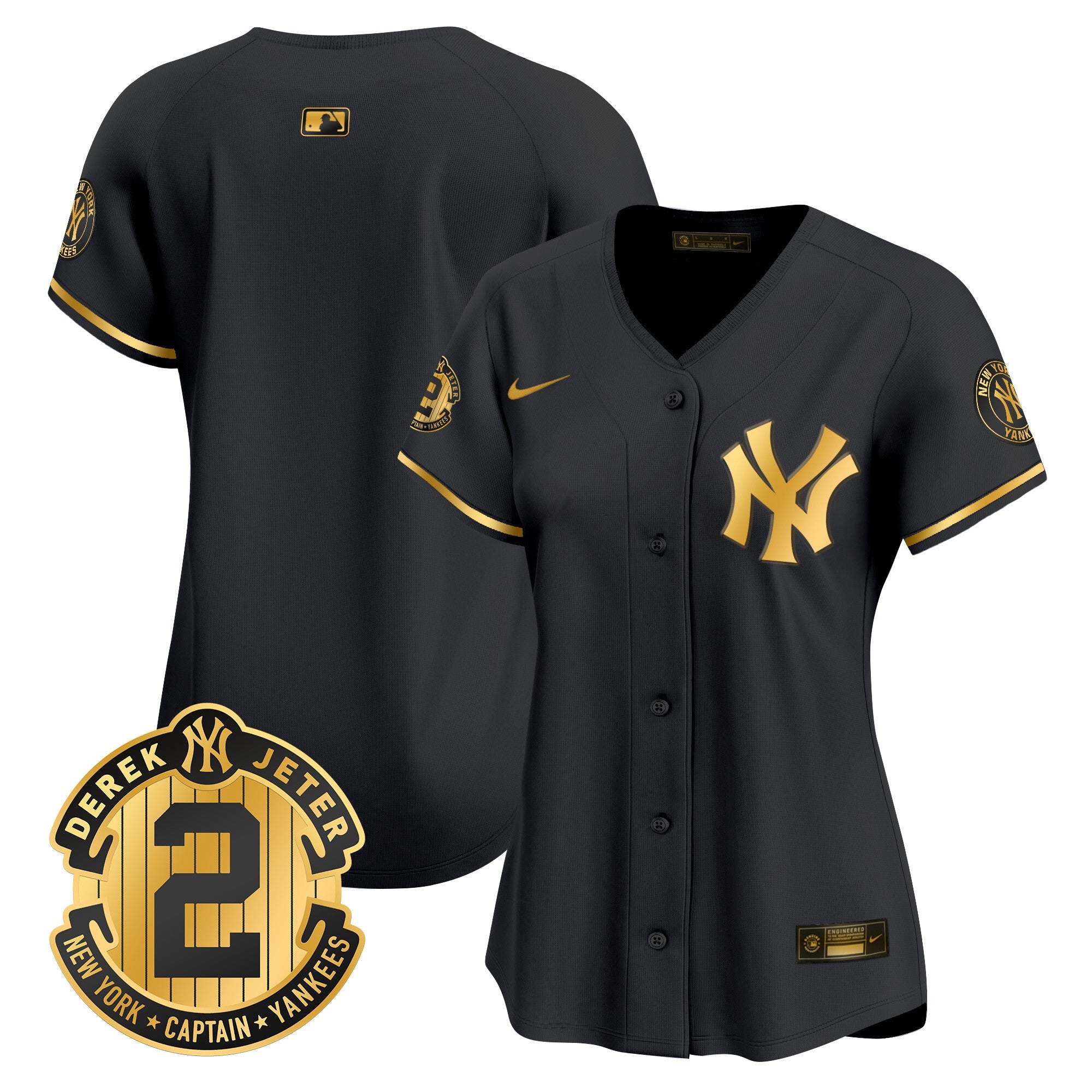 Women’s New York Derek Jeter Patch Vapor Premier Limited Jersey