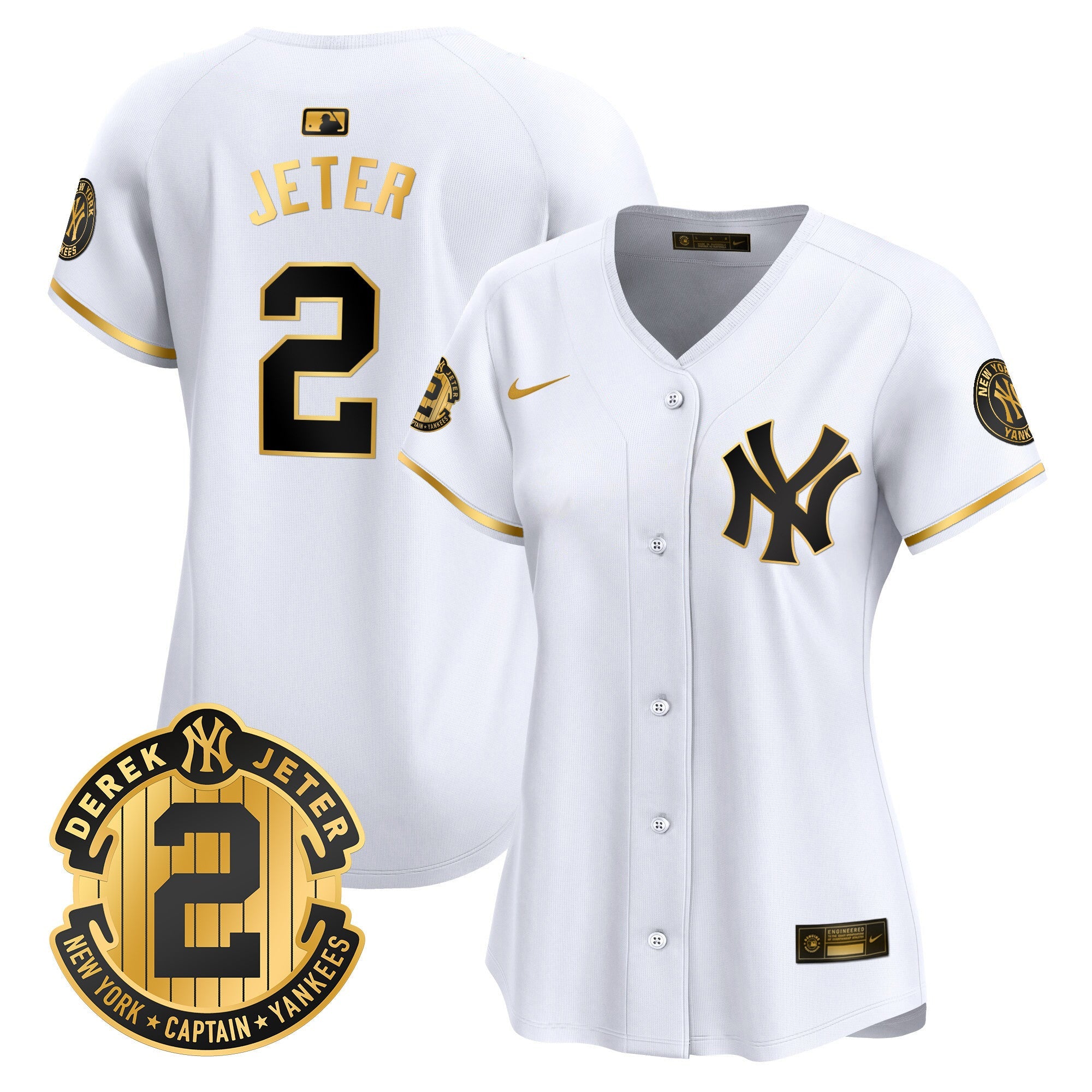 Women’s New York Derek Jeter Patch Vapor Premier Limited Jersey