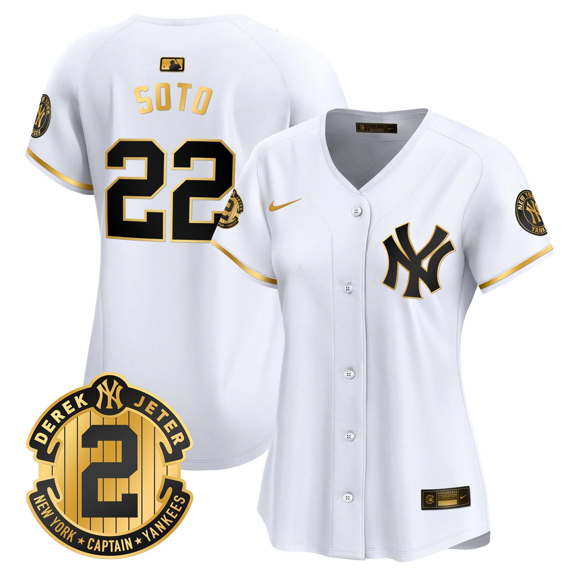Women’s New York Derek Jeter Patch Vapor Premier Limited Jersey