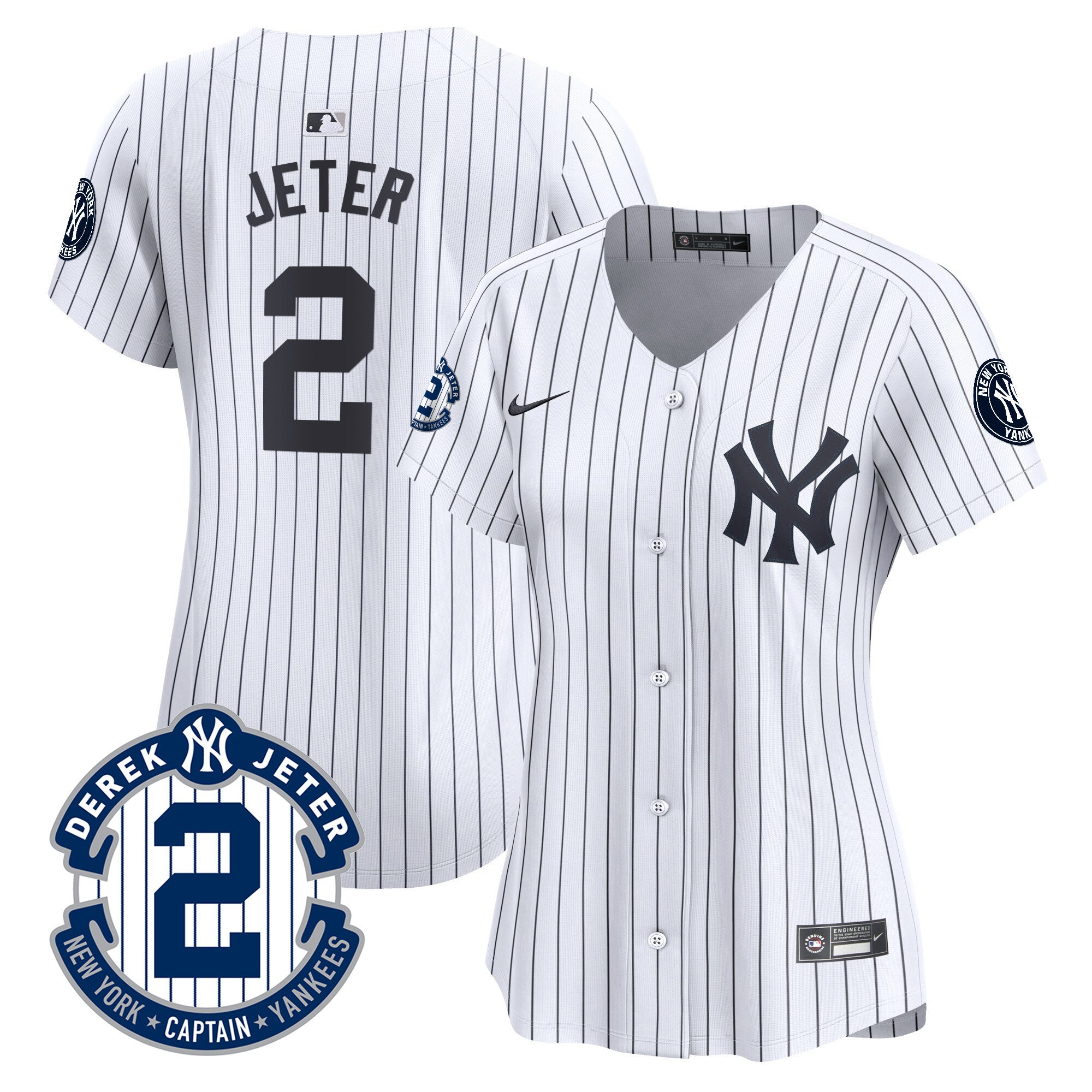 Women’s New York Derek Jeter Patch Vapor Premier Limited Jersey