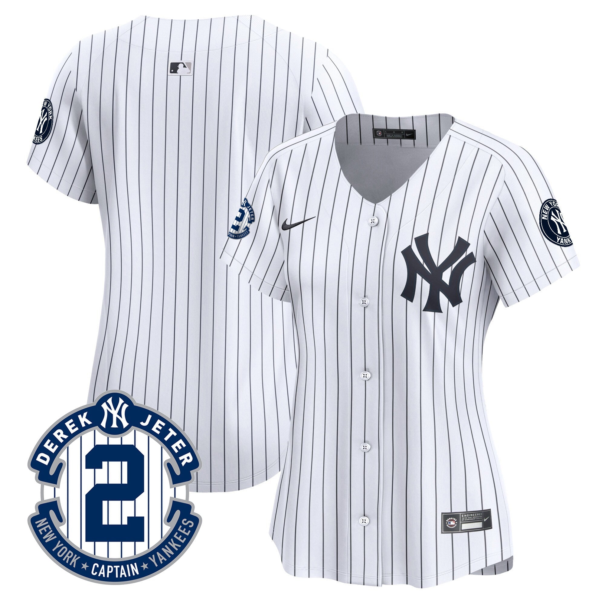 Women’s New York Derek Jeter Patch Vapor Premier Limited Jersey