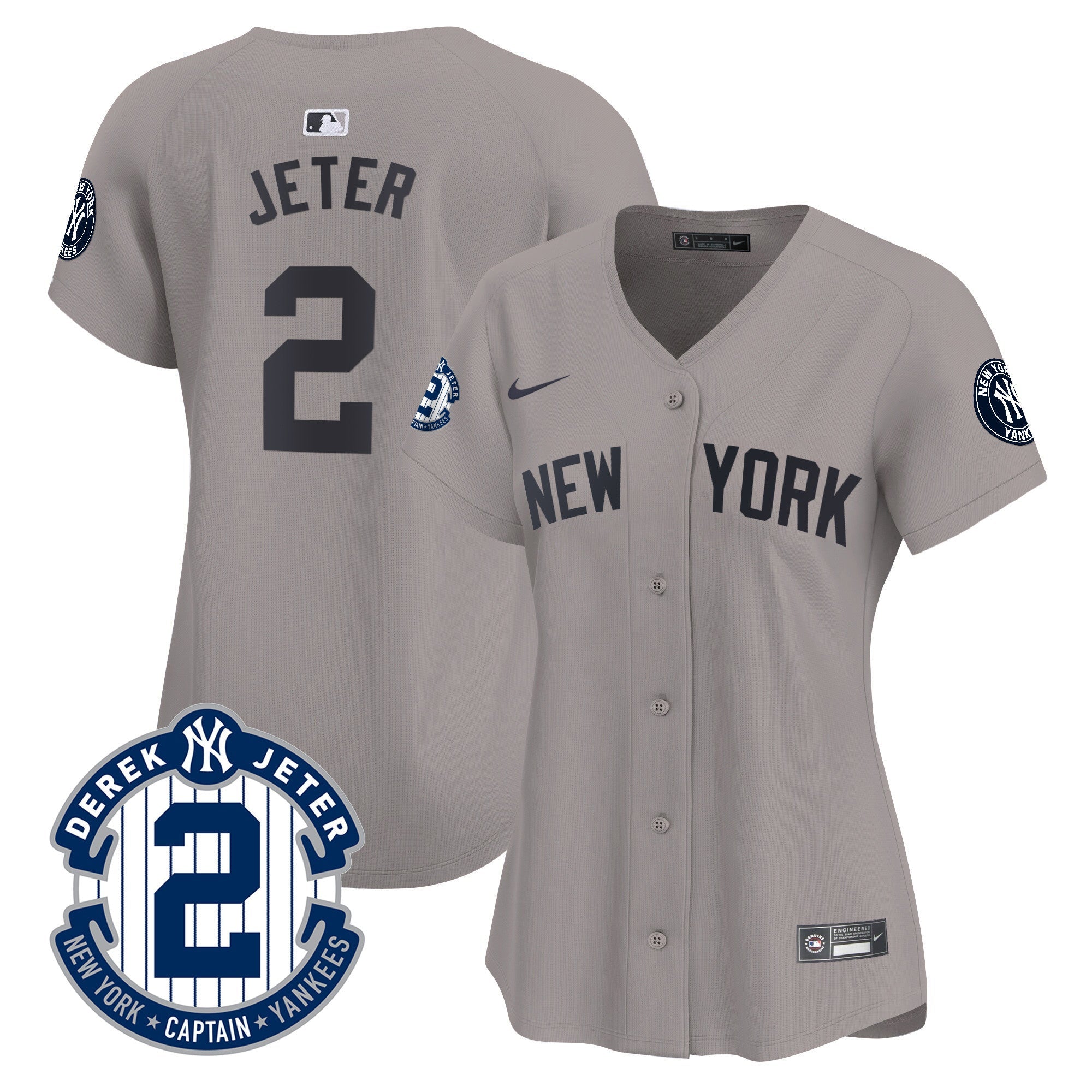 Women’s New York Derek Jeter Patch Vapor Premier Limited Jersey