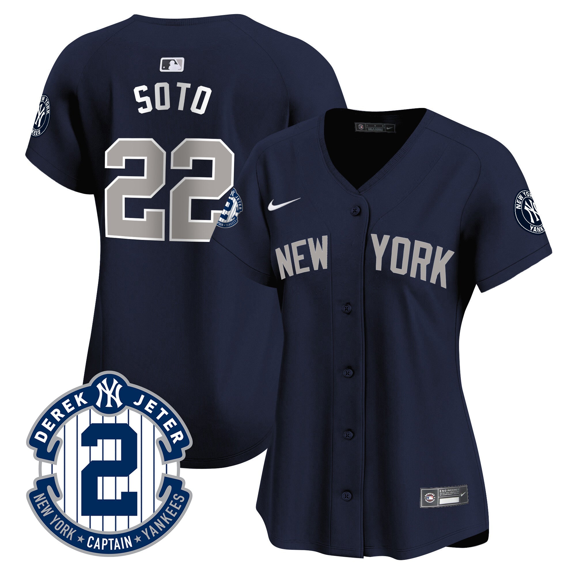 Women’s New York Derek Jeter Patch Vapor Premier Limited Jersey