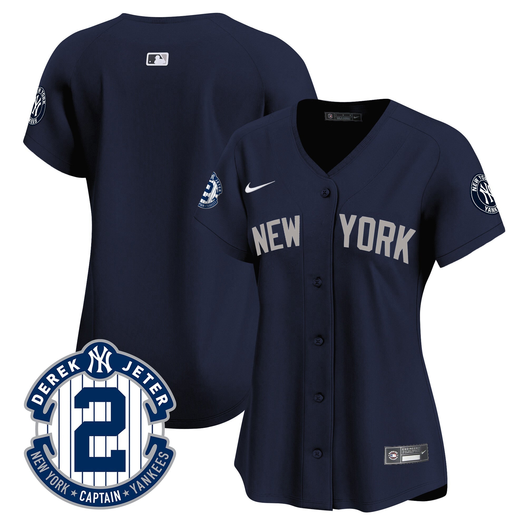 Women’s New York Derek Jeter Patch Vapor Premier Limited Jersey