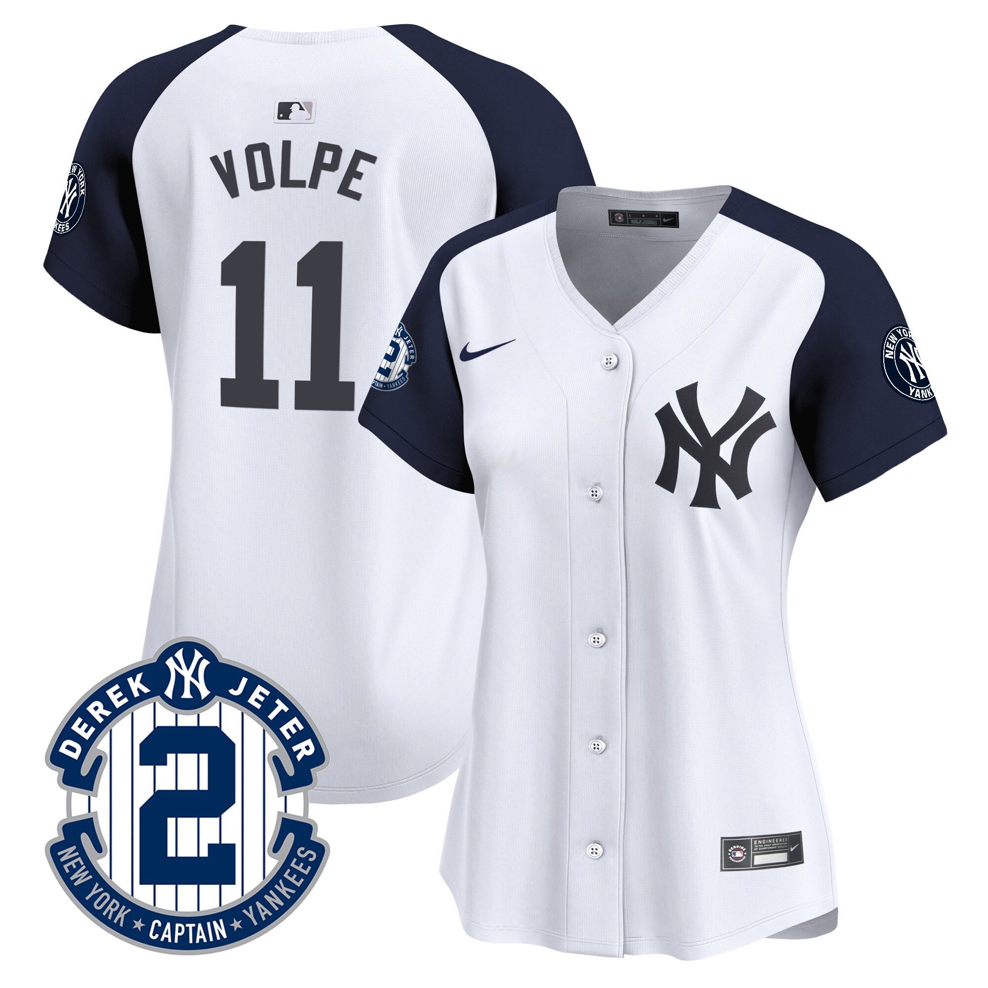 Women’s New York Derek Jeter Patch Vapor Premier Limited Jersey