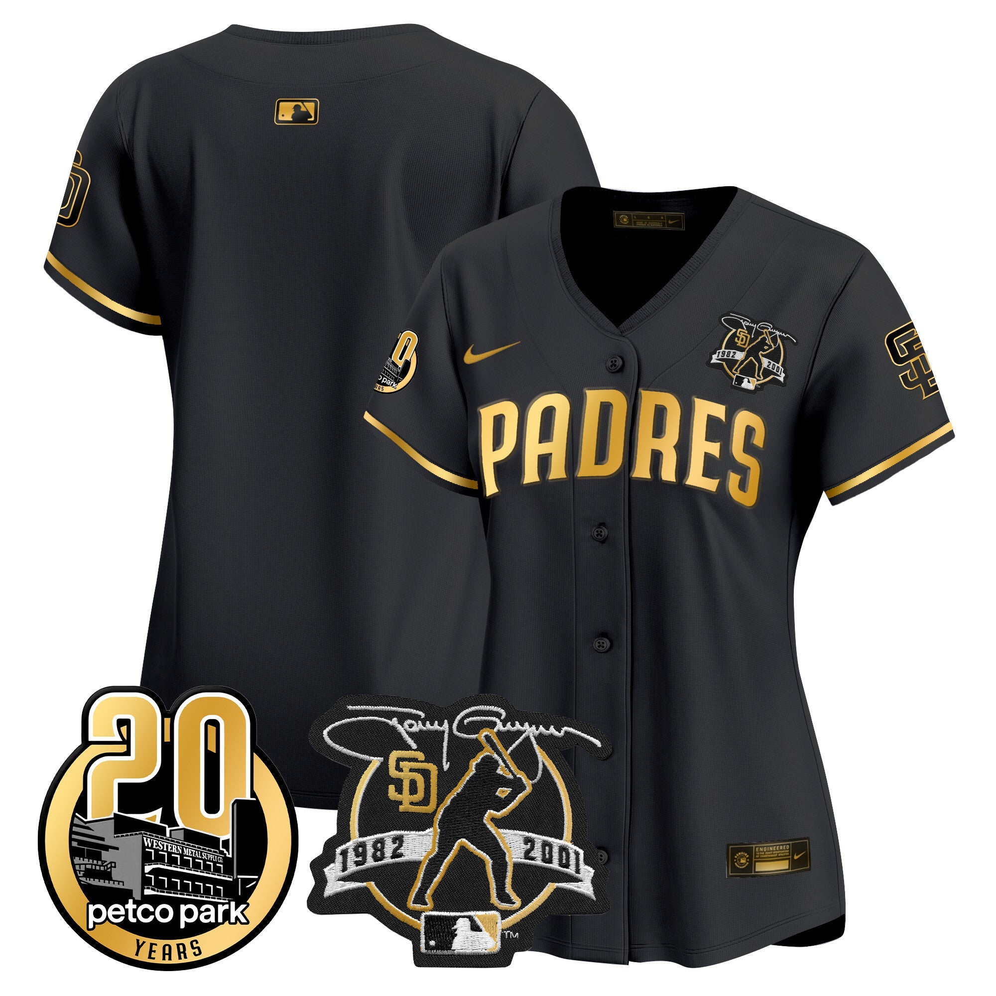 Women’s Tony Gwynn & Petco Park 20th Patch Vapor Premier Limited Jersey
