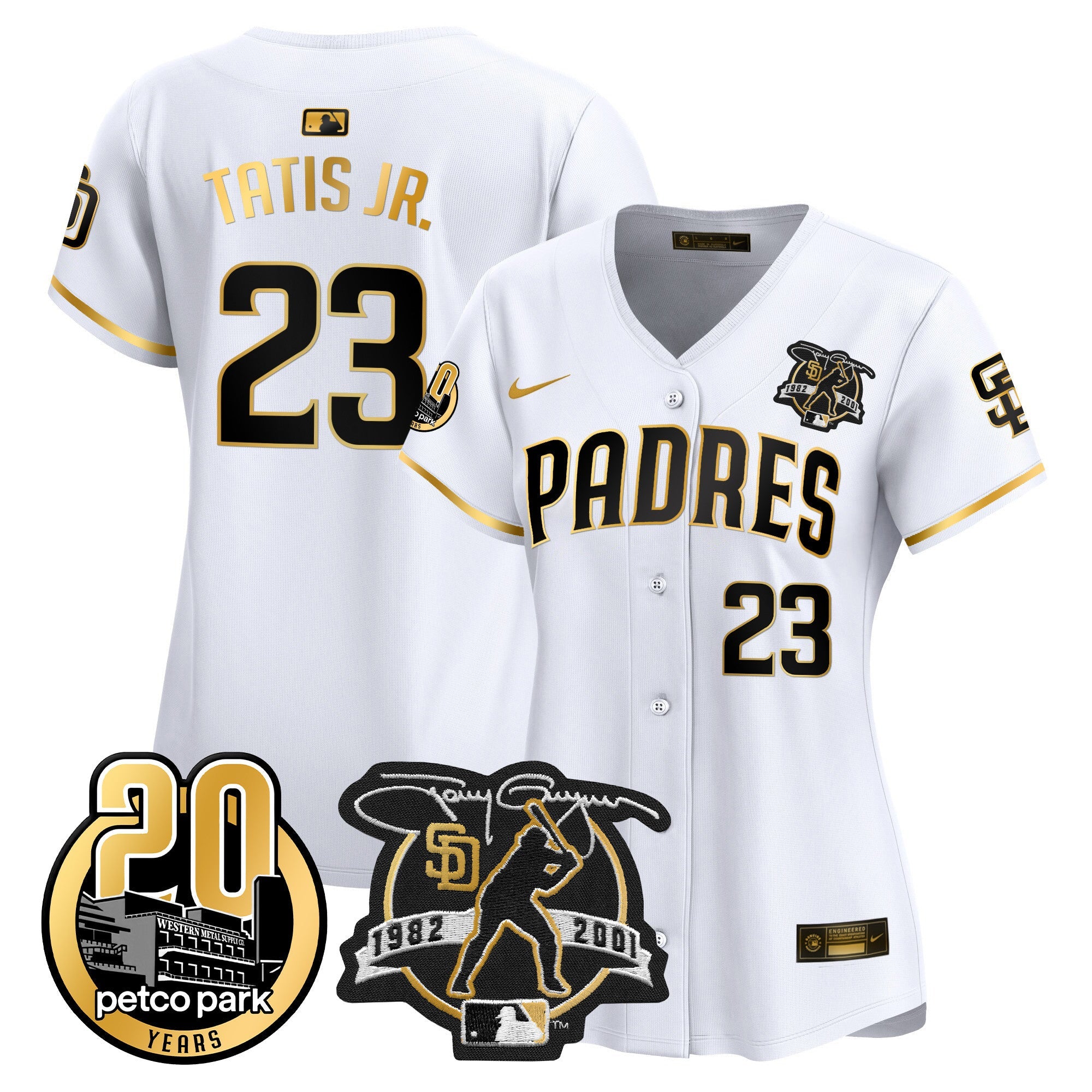 Women’s Tony Gwynn & Petco Park 20th Patch Vapor Premier Limited Jersey