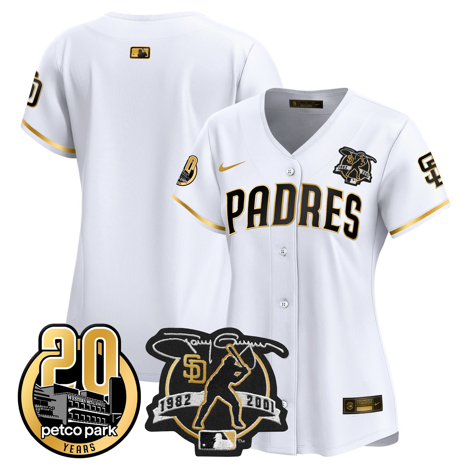 Women’s Tony Gwynn & Petco Park 20th Patch Vapor Premier Limited Jersey