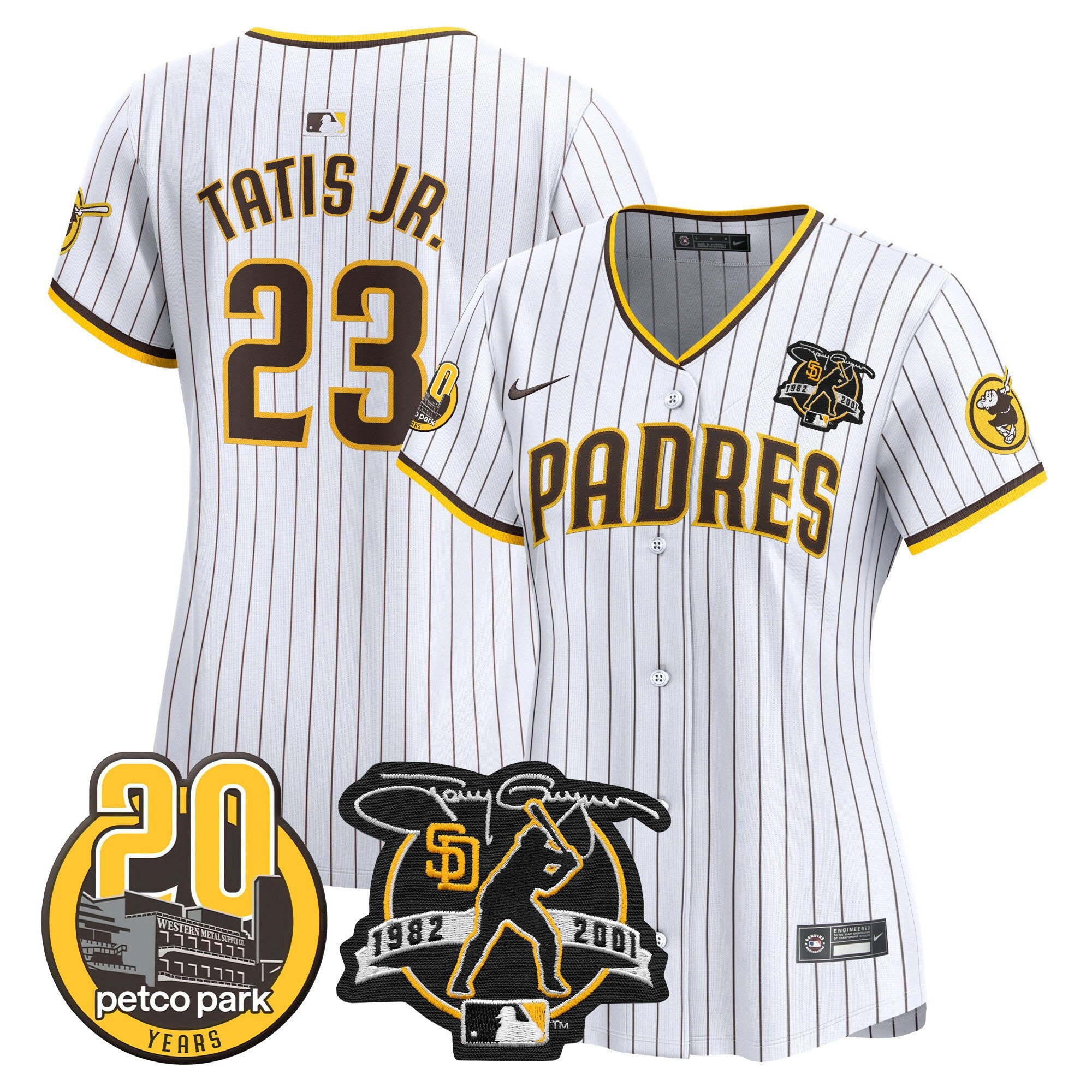 Women’s Tony Gwynn & Petco Park 20th Patch Vapor Premier Limited Jersey
