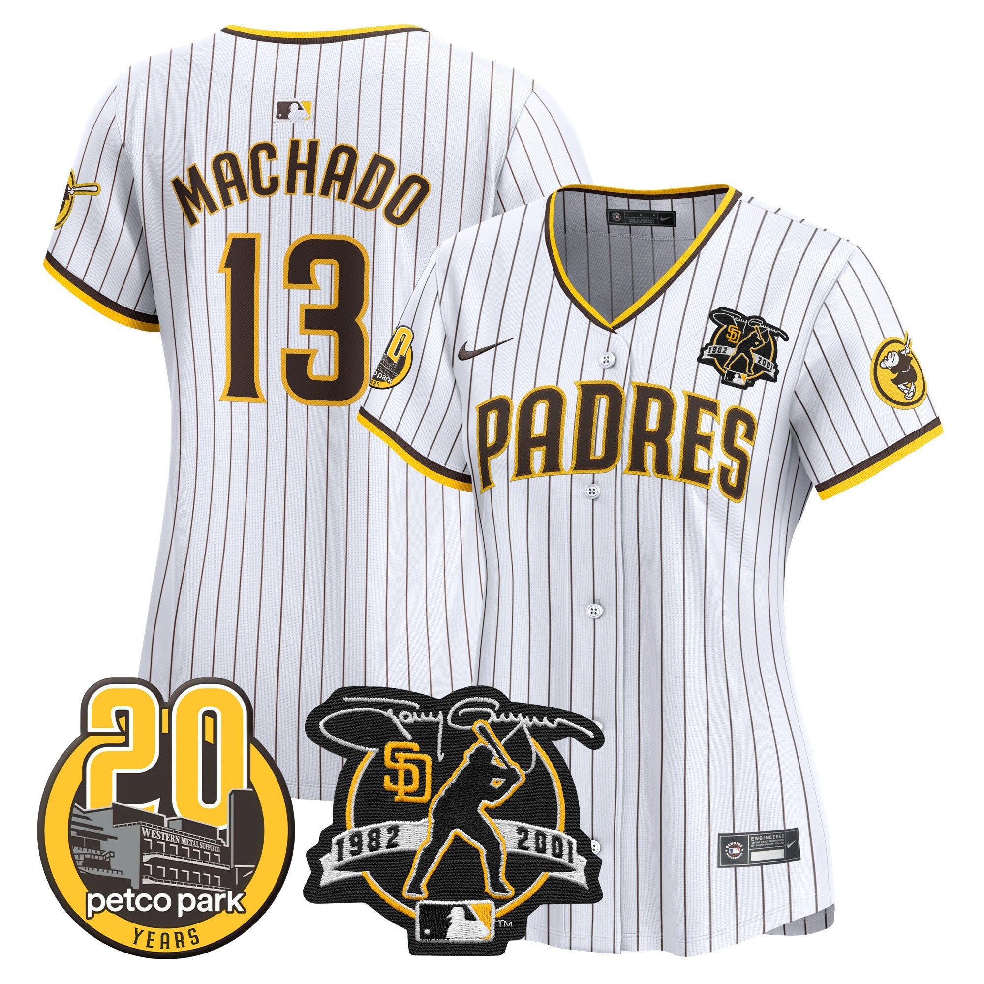Women’s Tony Gwynn & Petco Park 20th Patch Vapor Premier Limited Jersey