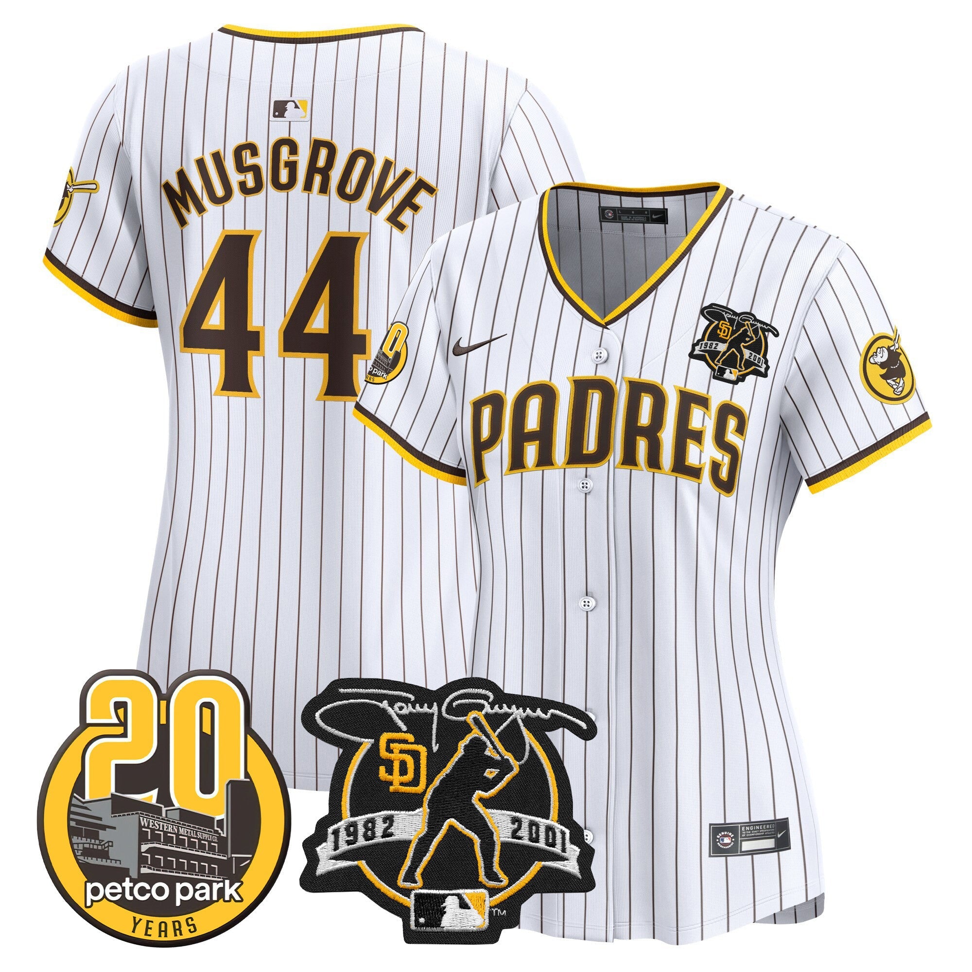 Women’s Tony Gwynn & Petco Park 20th Patch Vapor Premier Limited Jersey