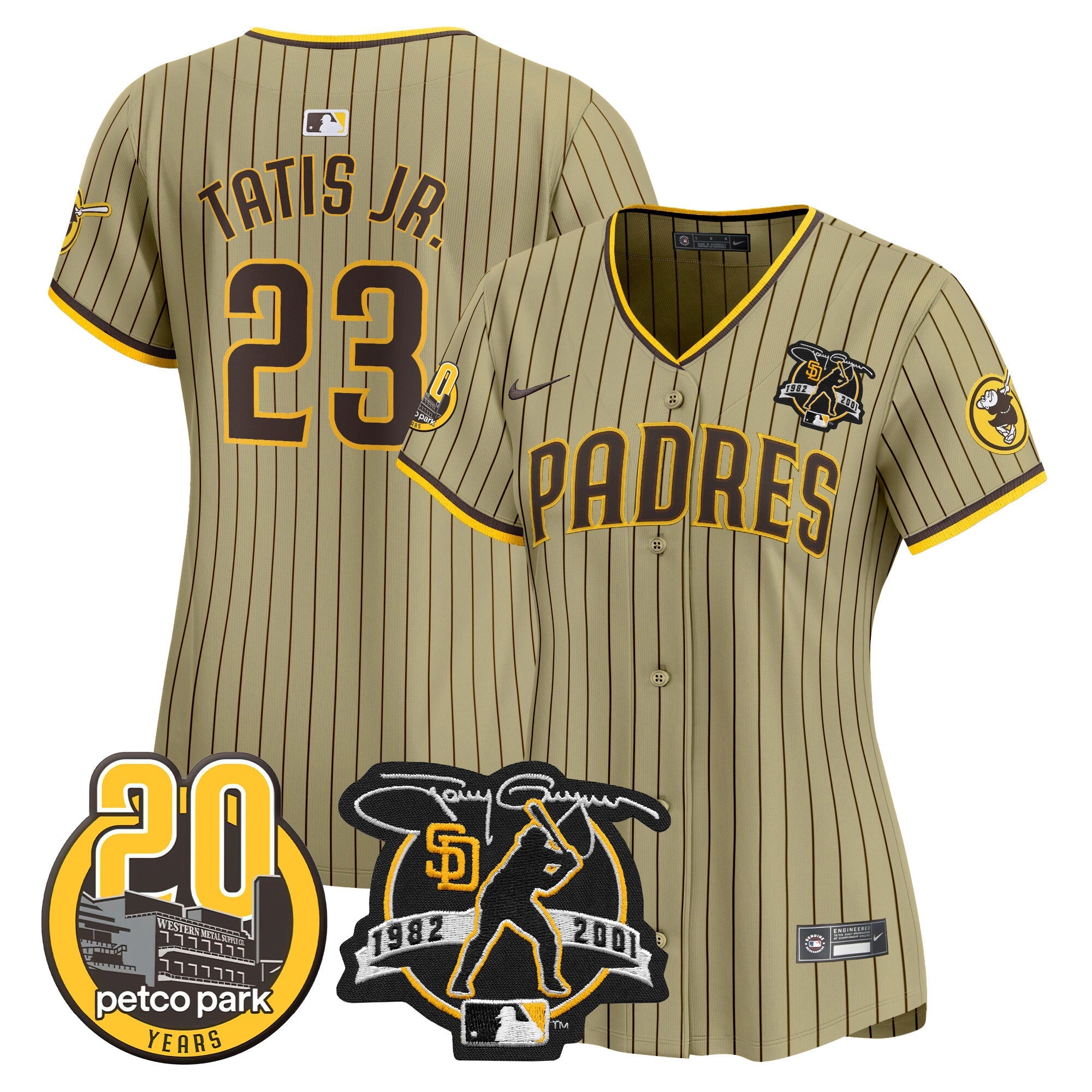 Women’s Tony Gwynn & Petco Park 20th Patch Vapor Premier Limited Jersey