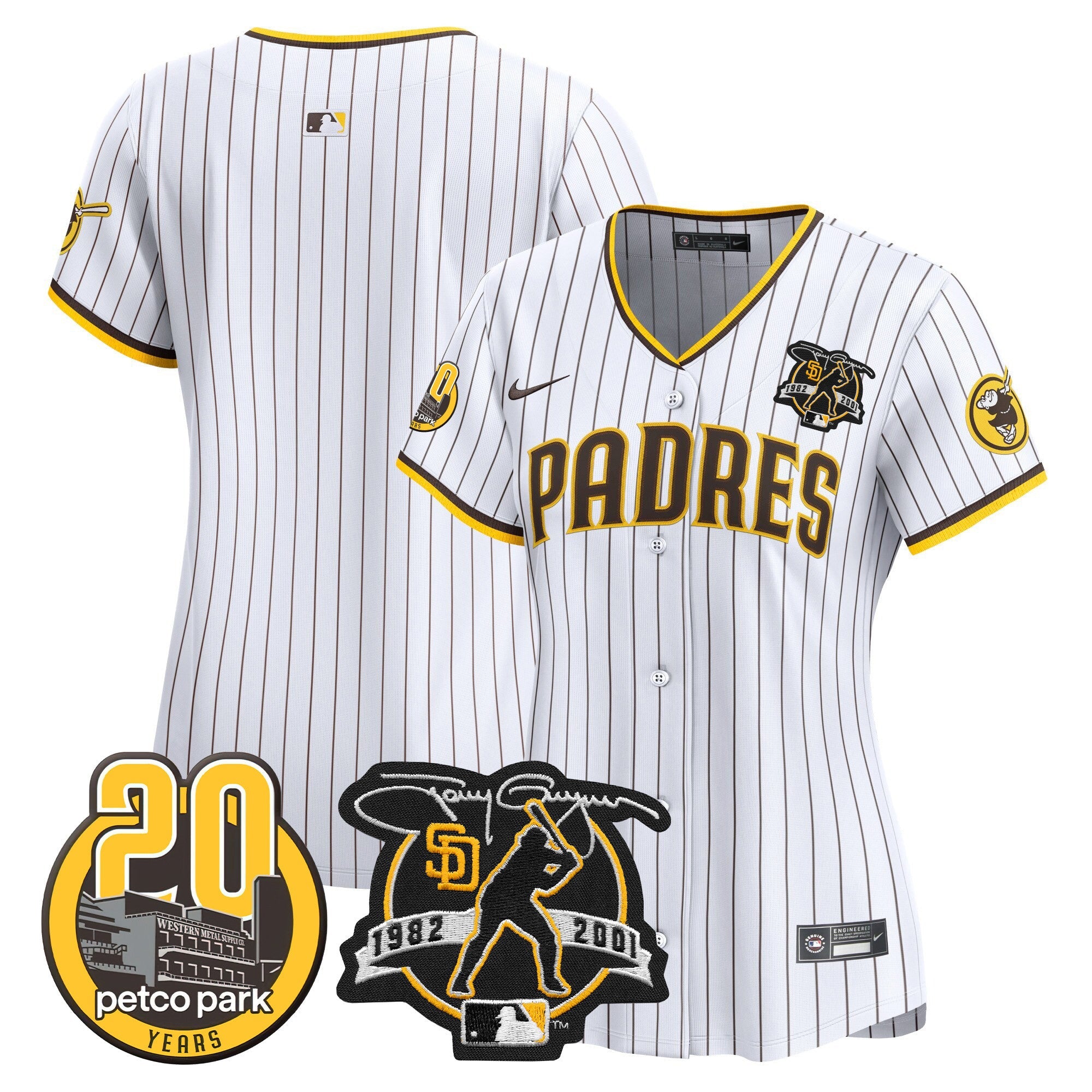 Women’s Tony Gwynn & Petco Park 20th Patch Vapor Premier Limited Jersey