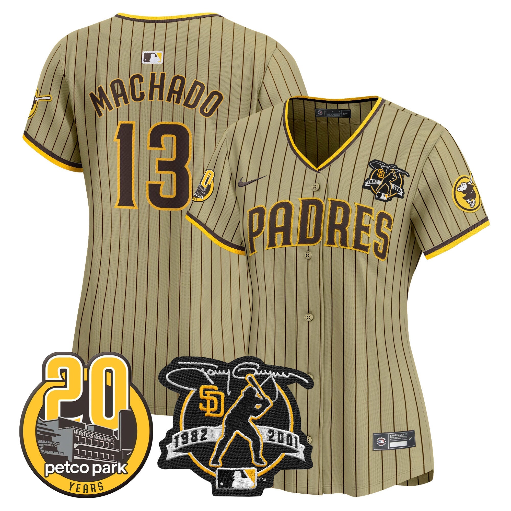 Women’s Tony Gwynn & Petco Park 20th Patch Vapor Premier Limited Jersey