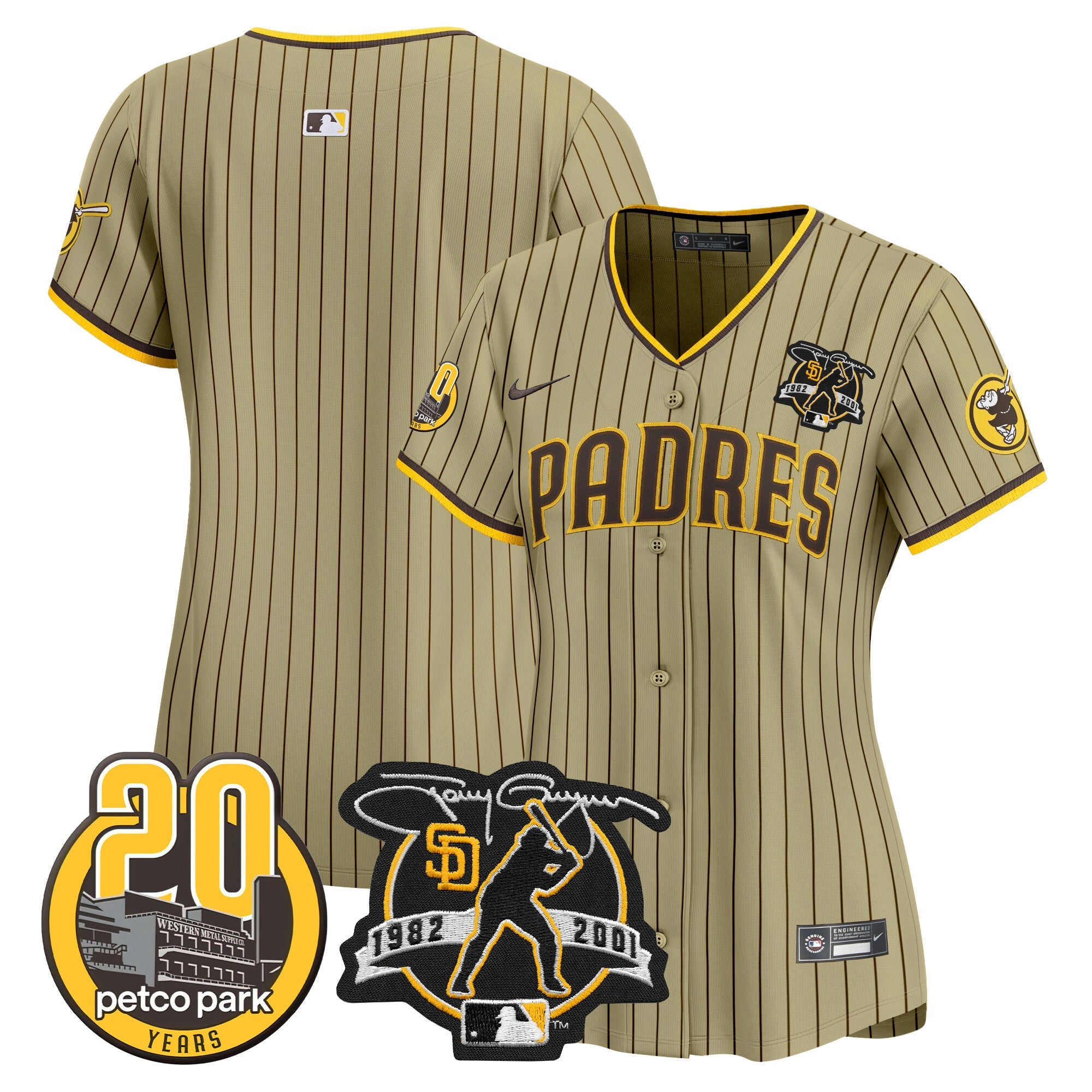 Women’s Tony Gwynn & Petco Park 20th Patch Vapor Premier Limited Jersey